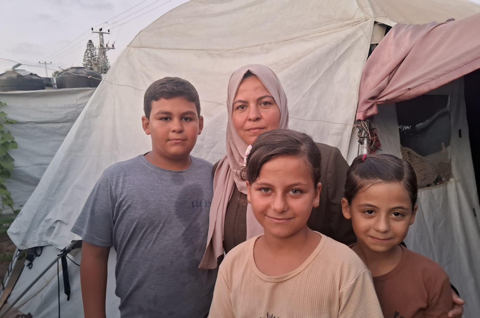Nadia Almukayed and her three children: Muhammad, 13, Malak, 11, and Hala, 8 [Courtesy of Nadia Almukayed]