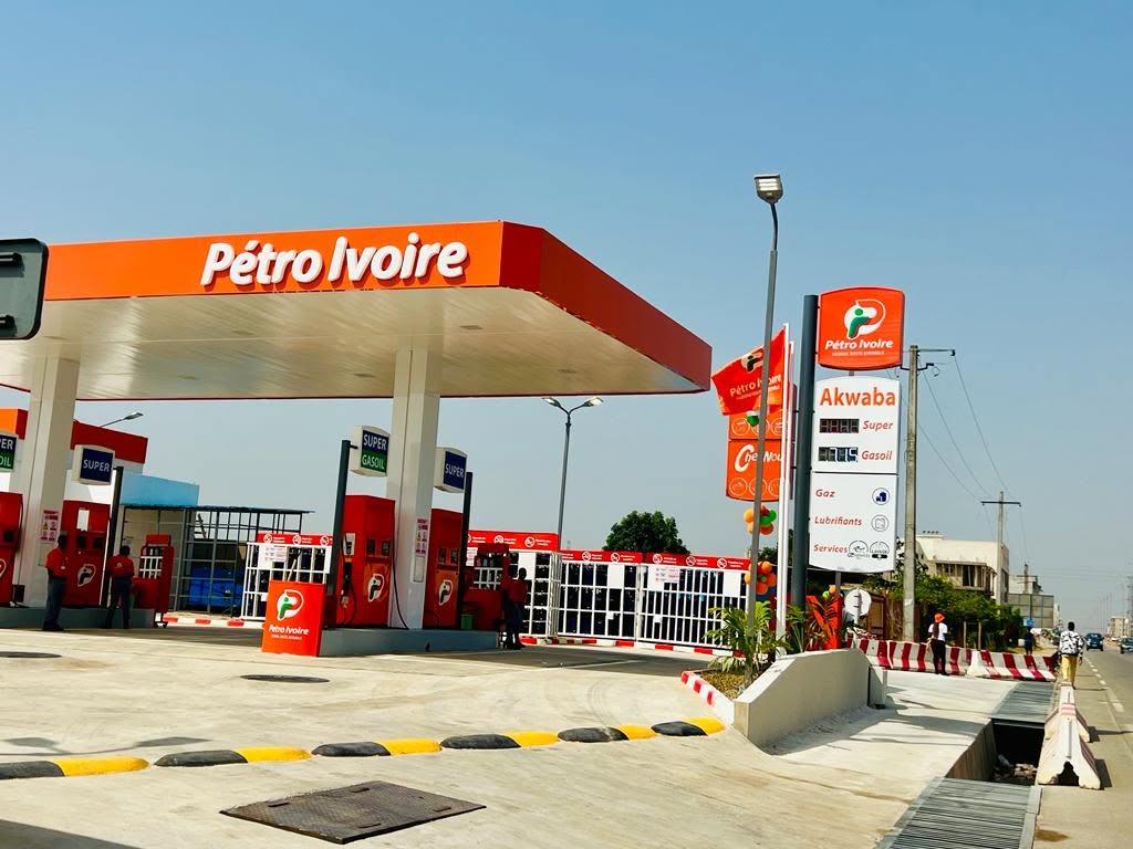 A Petro Ivoire petrol station in Abidjan. The company is among a group of Ivorian firms challenging established international brands