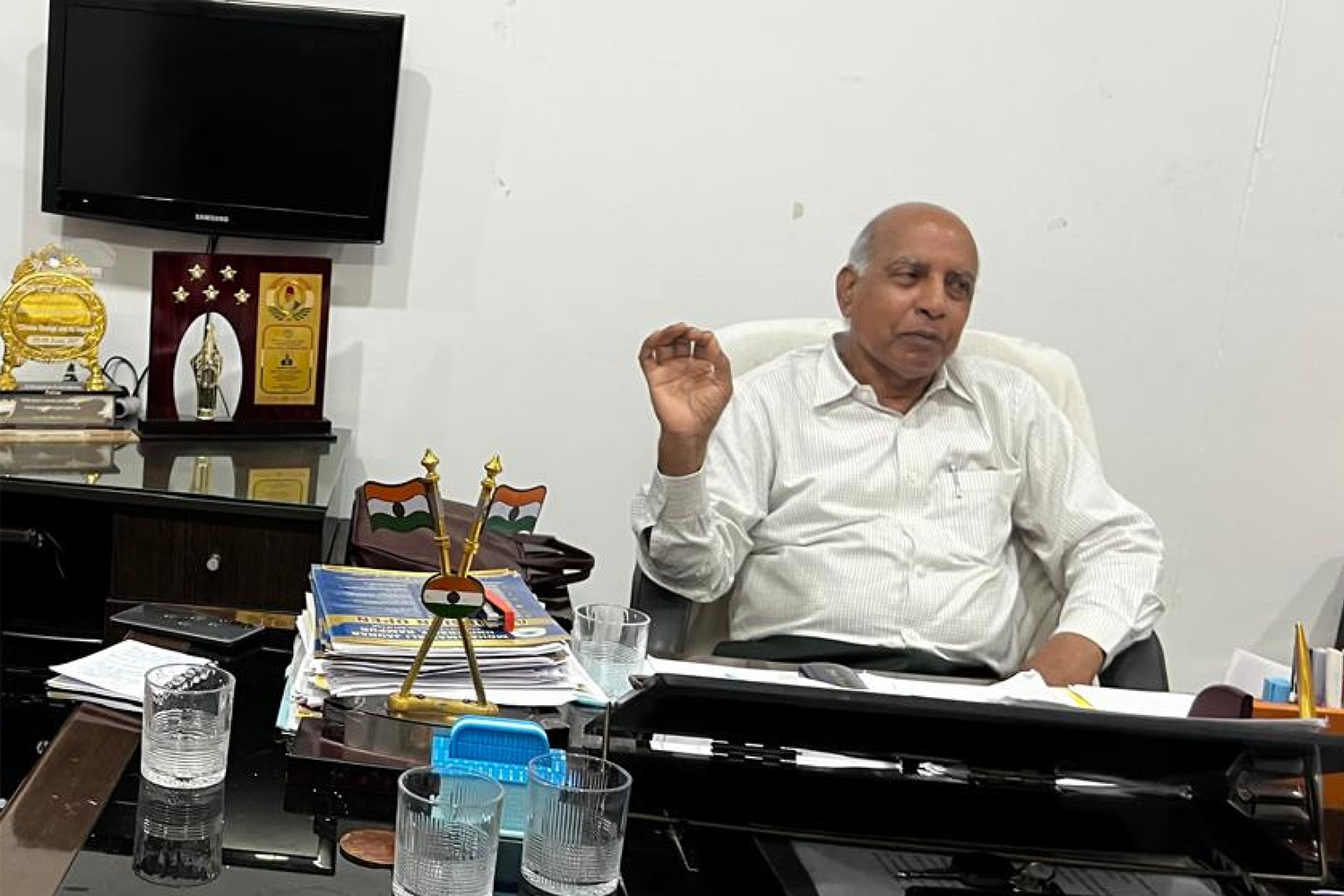 Mohammad Ali Jauhar University’s Vice Chancellor Zaheeruddin at his office