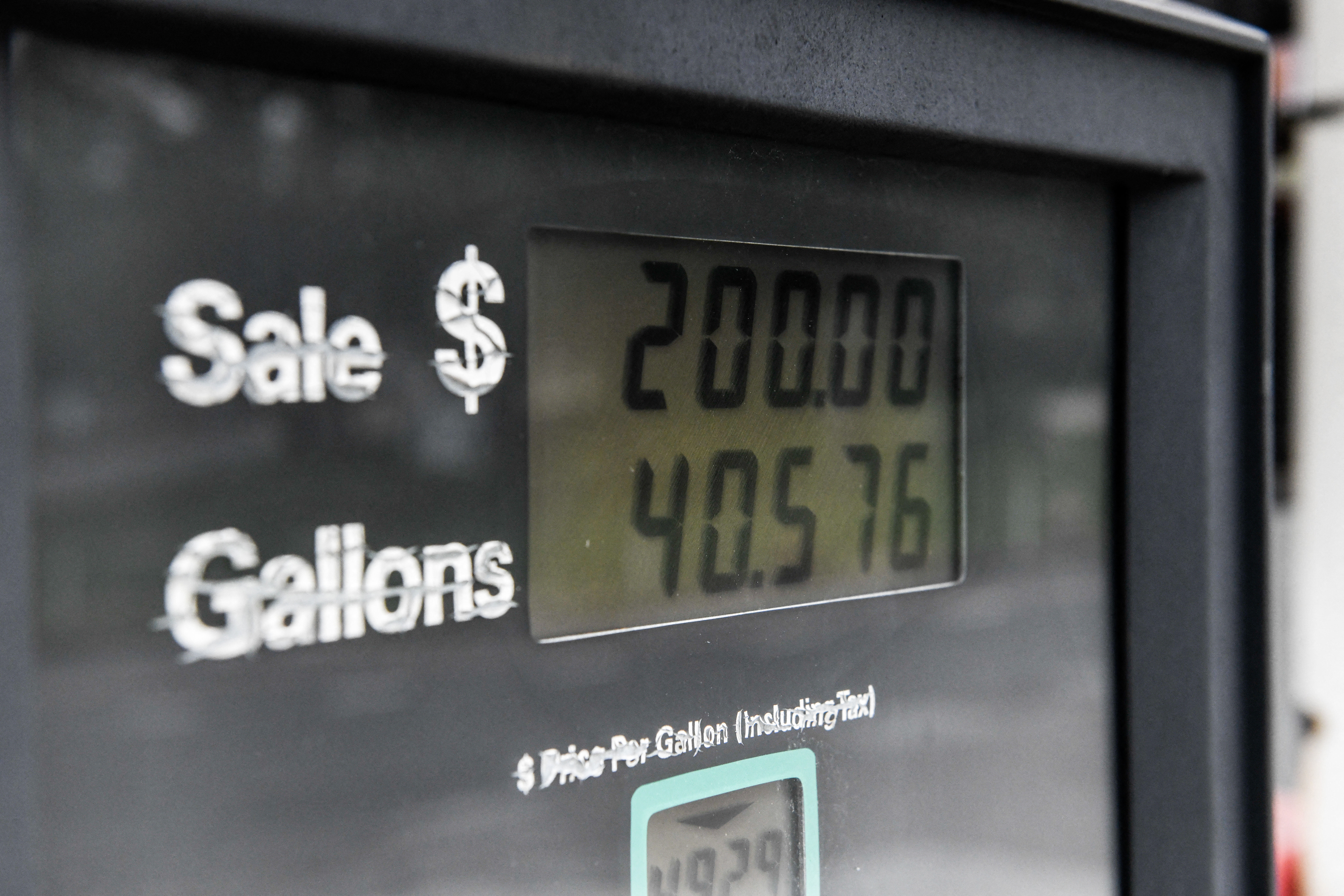 Increased gas prices to near the regional average seen on a pump at Freedom Fuel Network gas station in Boothwyn, Pennsylvania on July 17, 2026.