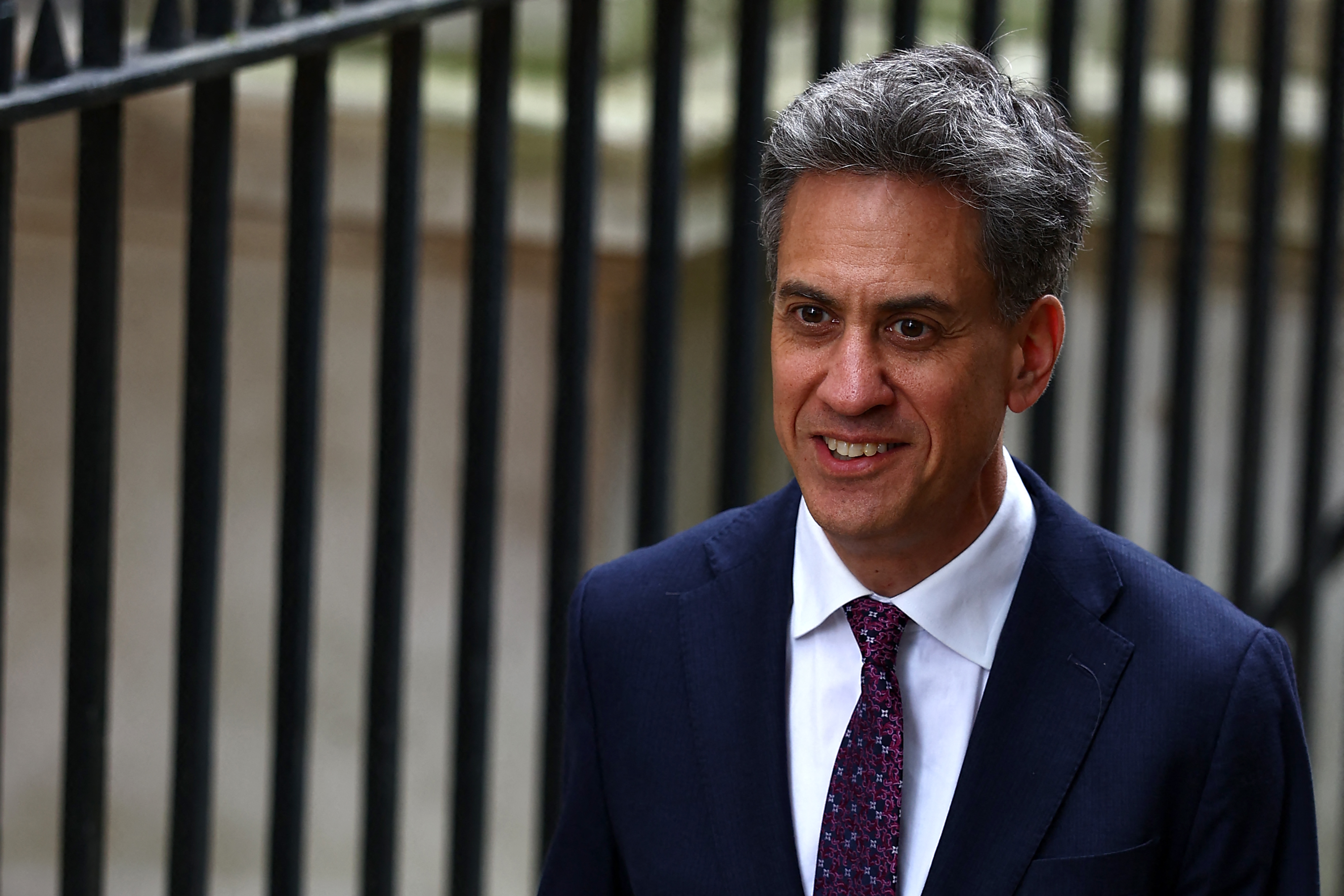 Britain's Foreign Secretary Ed Miliband arrives ahead of a cabinet meeting in Downing Street in London on July 21, 2026, a day after Andy Burnham became Britain's new prime minister.