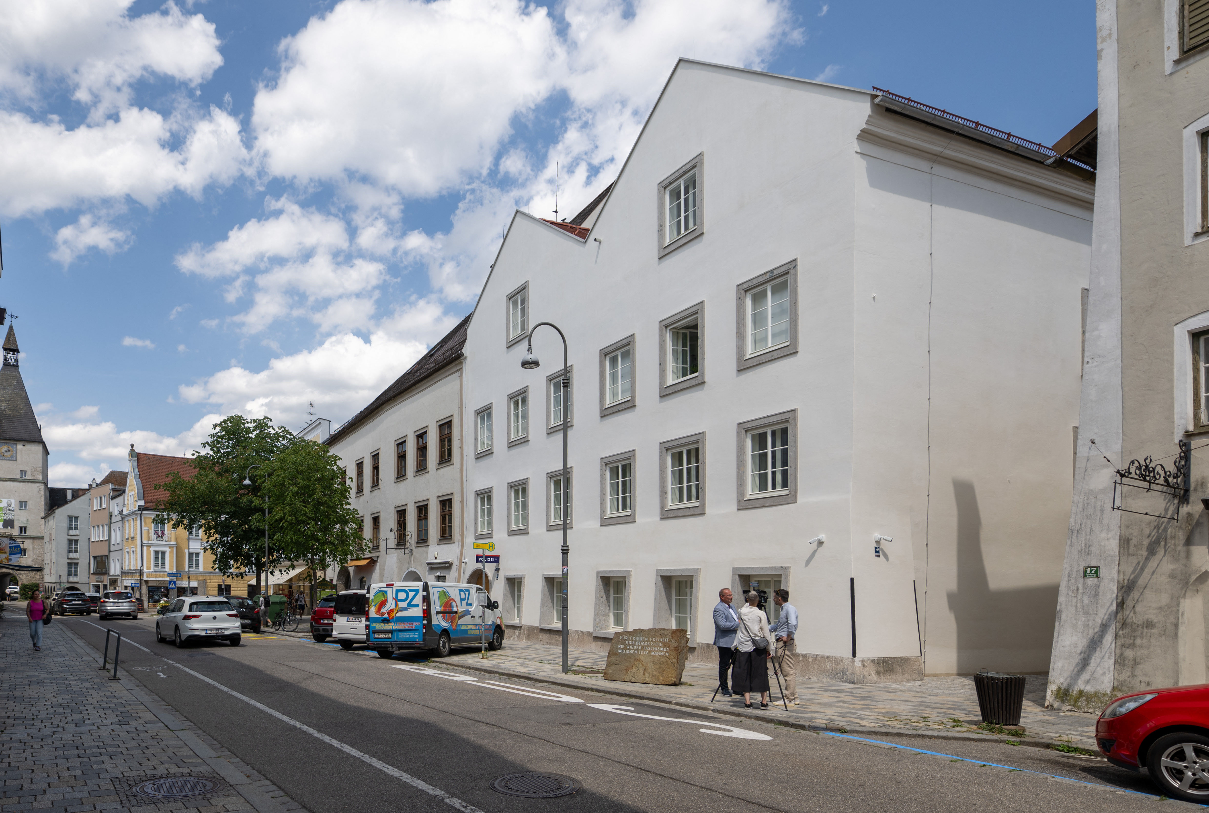 The birth house of Adolf Hitler that is turned into a police station in Braunau am Inn, Austria