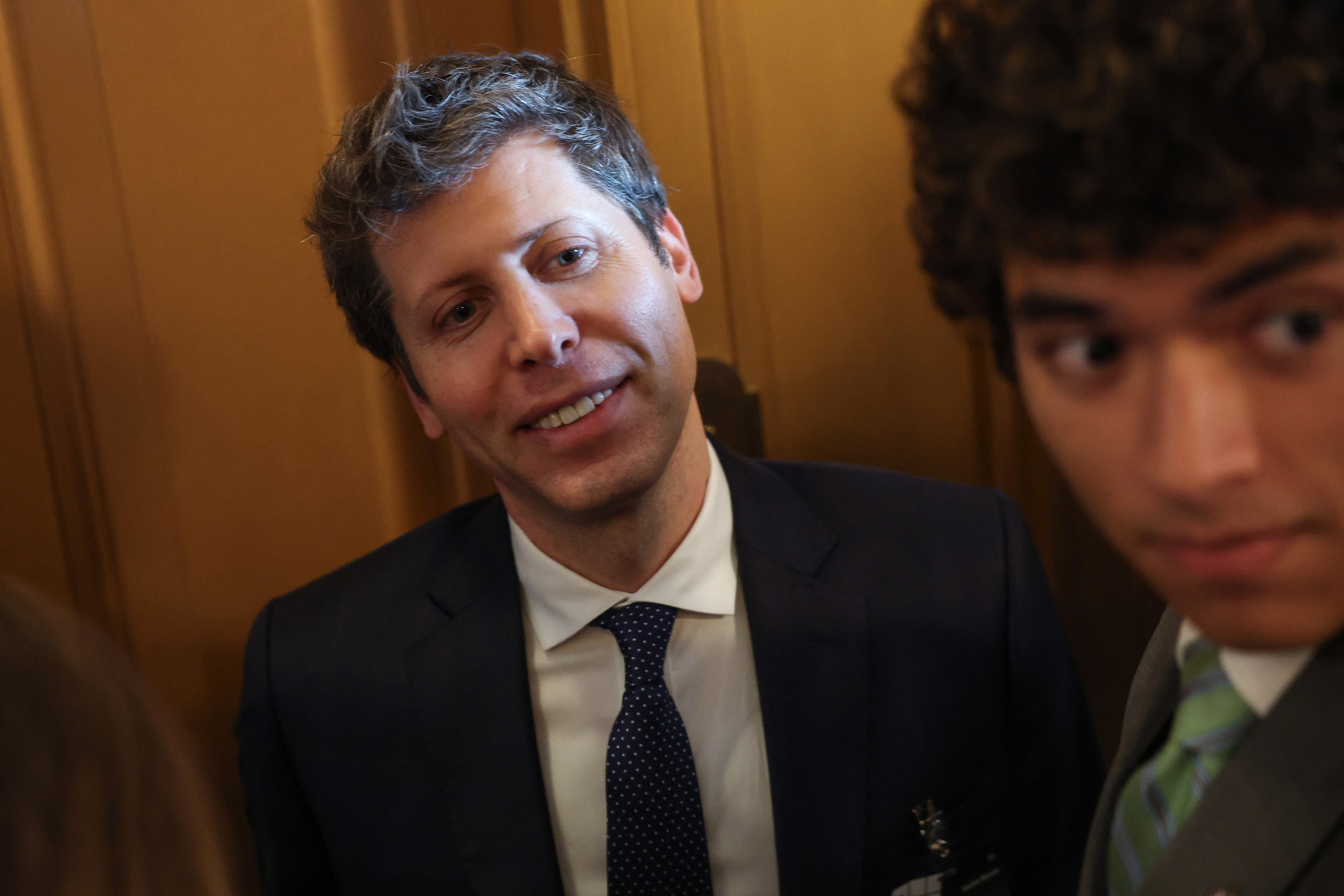 WASHINGTON, DC - JULY 29: Sam Altman, CEO of OpenAI, leaves a meeting at the U.S. Capitol on July 29, 2026 in Washington, DC. Altman is meeting with lawmakers to discuss artificial intelligence policy ahead of the August 1 deadline for AI leaders to develop a framework to limit AI security threats. Kevin Dietsch/Getty Images/AFP (Photo by Kevin Dietsch / GETTY IMAGES NORTH AMERICA / Getty Images via AFP)