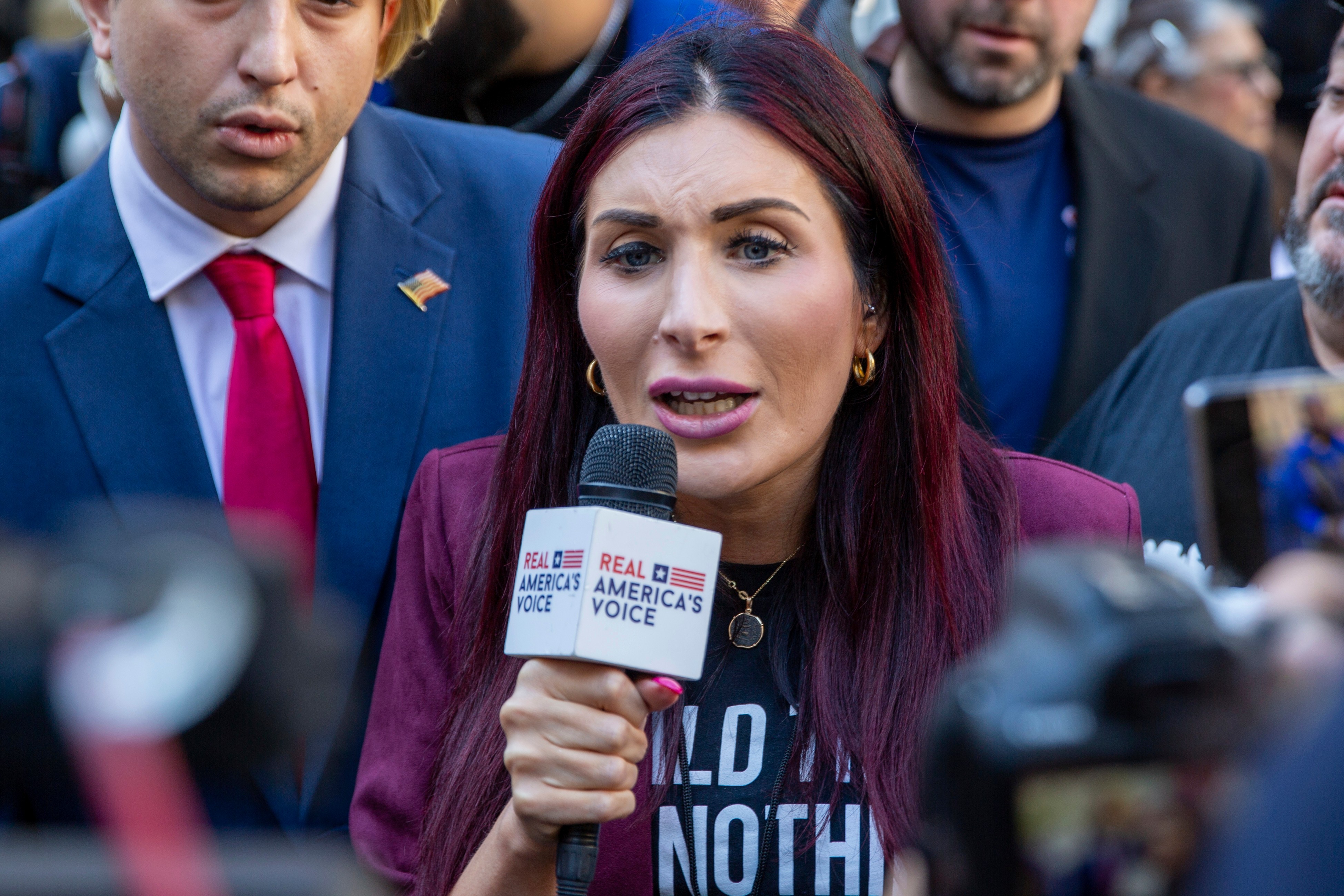 FILE - Right-wing activist Laura Loomer, April 15, 2024, in New York. (AP Photo/Ted Shaffrey, File)