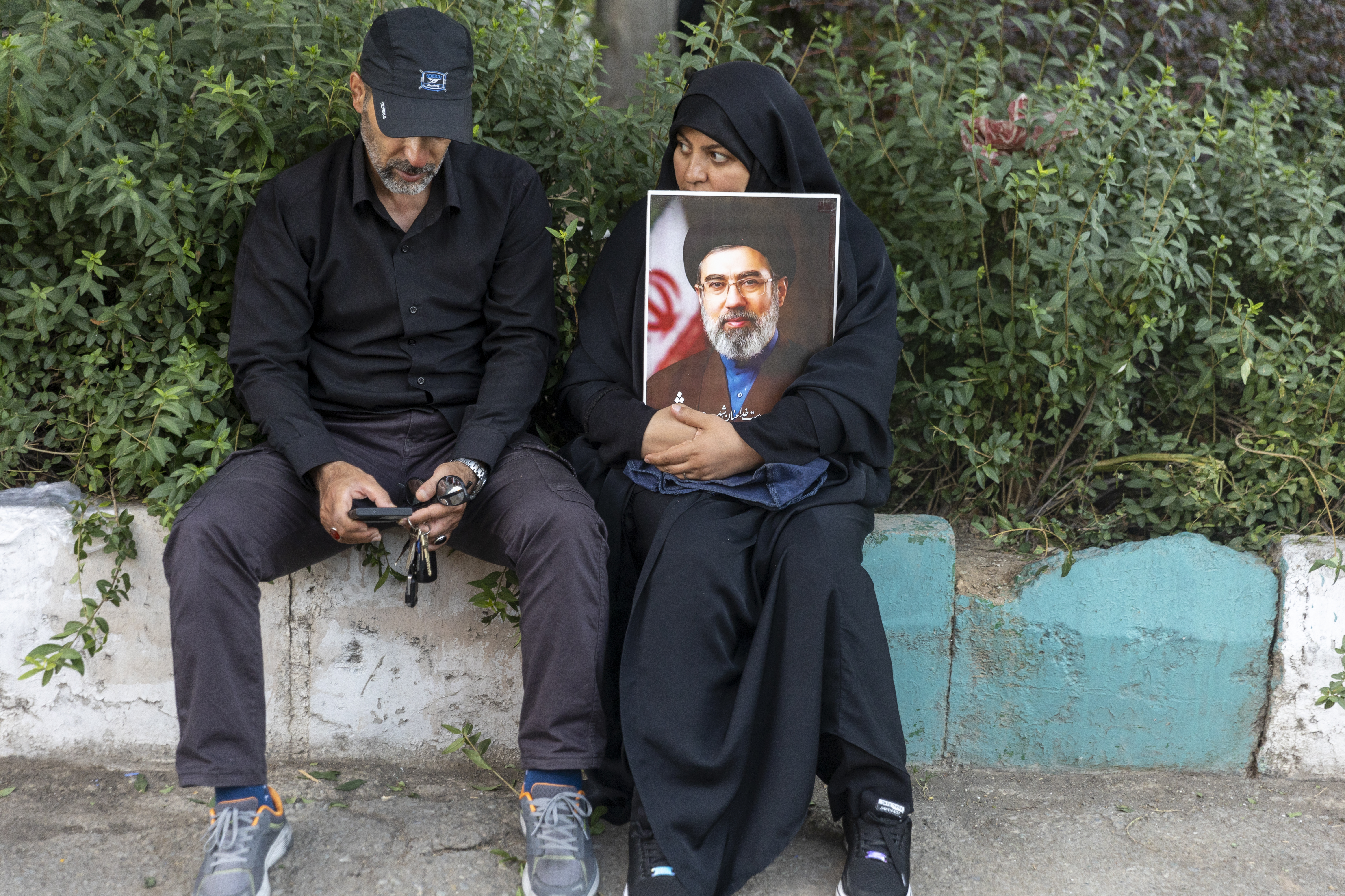 TEHRAN, IRAN - JULY 14: Mourners gather commemorating the late Supreme Leader Ali Khamenei at the Imam Khomeini Mosalla Grand Mosque in Tehran, Iran, Tuesday, July 14, 2026., Iran. Khamenei was buried in his hometown of Mashhad earlier this week after days of funeral ceremonies in Iran and Iraq. (Photo by Majid Saeedi/Getty Images)
