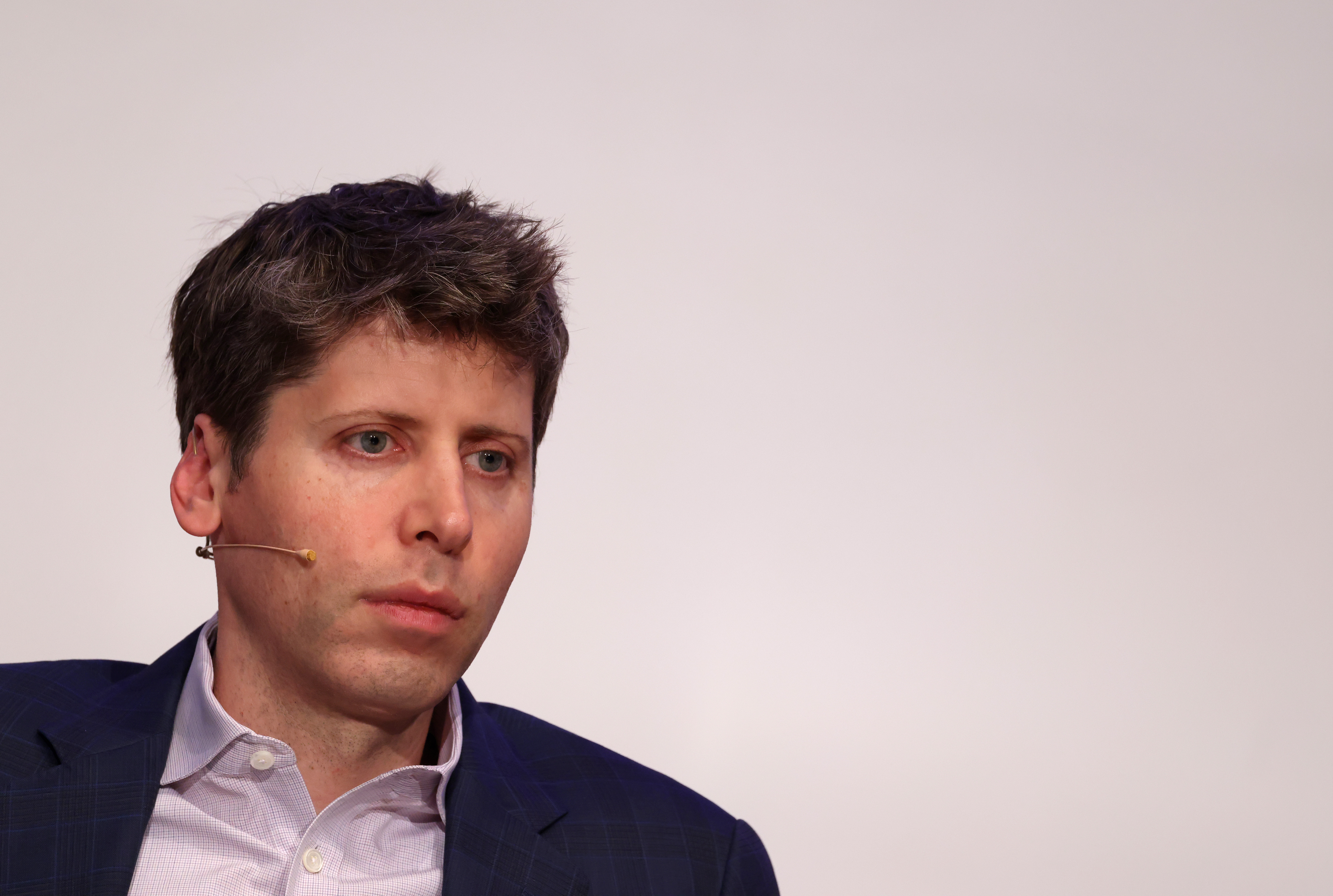 A man with a microphone
