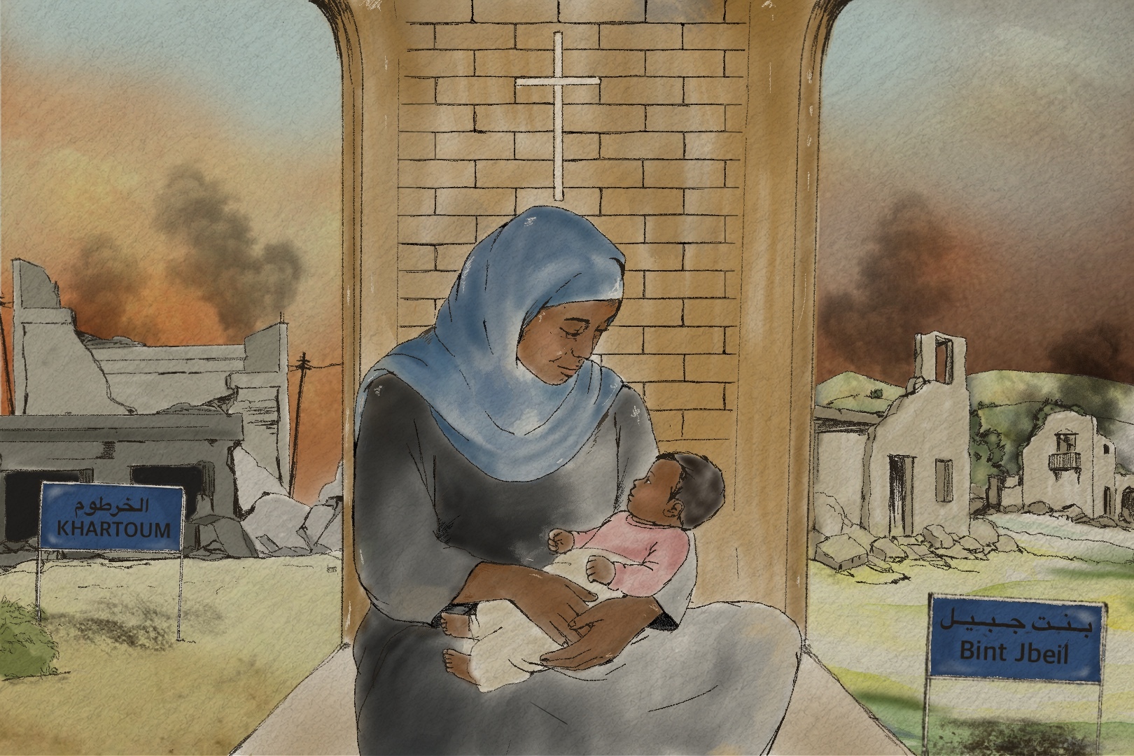After fleeing Sudan's civil war, refugee mothers are uprooted again as conflict engulfs Lebanon