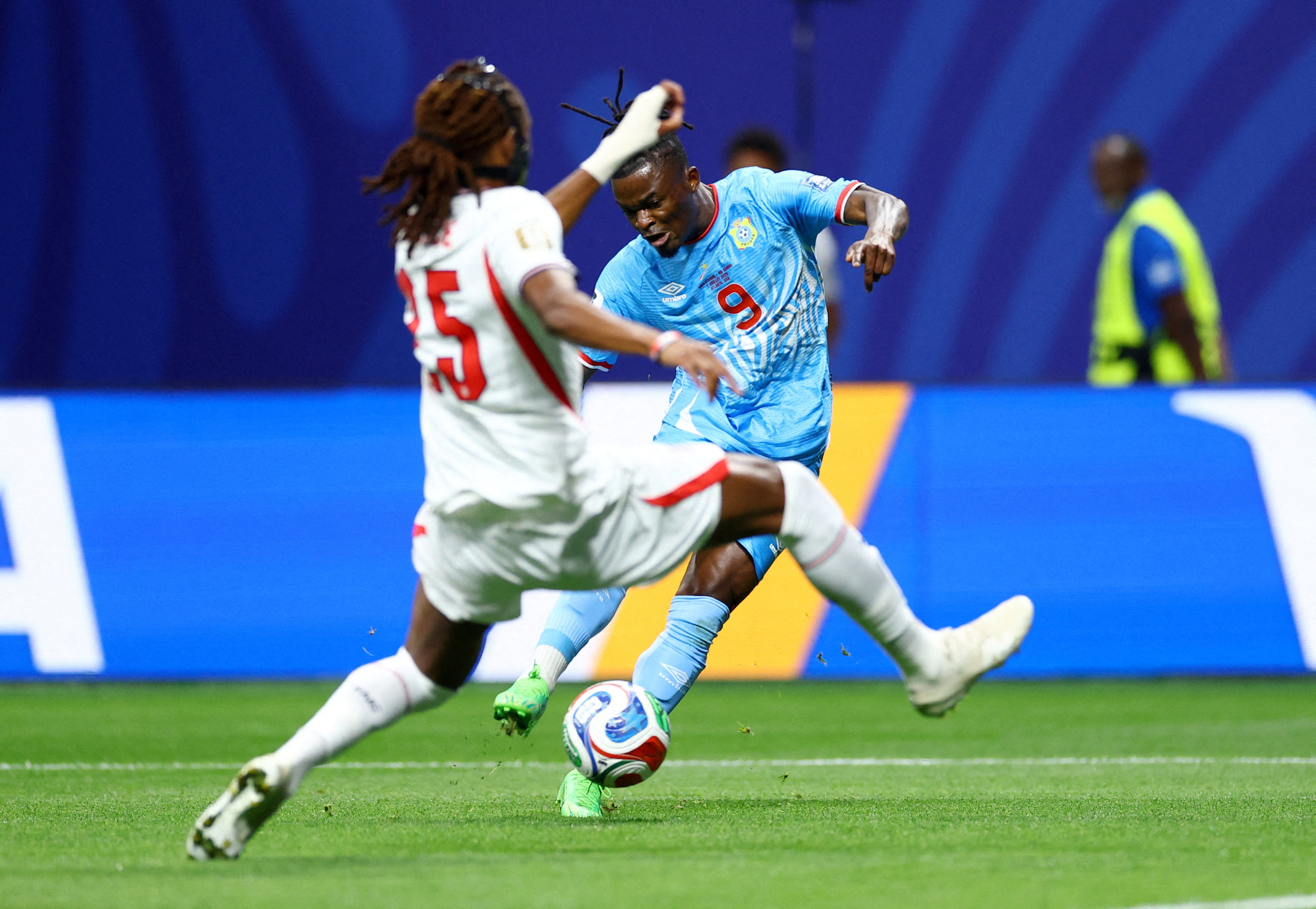 Soccer Football - FIFA World Cup 2026 - Round of 32 - England v DR Congo - Atlanta Stadium, Atlanta, Georgia, U.S. - July 1, 2026 DR Congo's Brian Cipenga scores their first goal REUTERS/Claudia Greco TPX IMAGES OF THE DAY