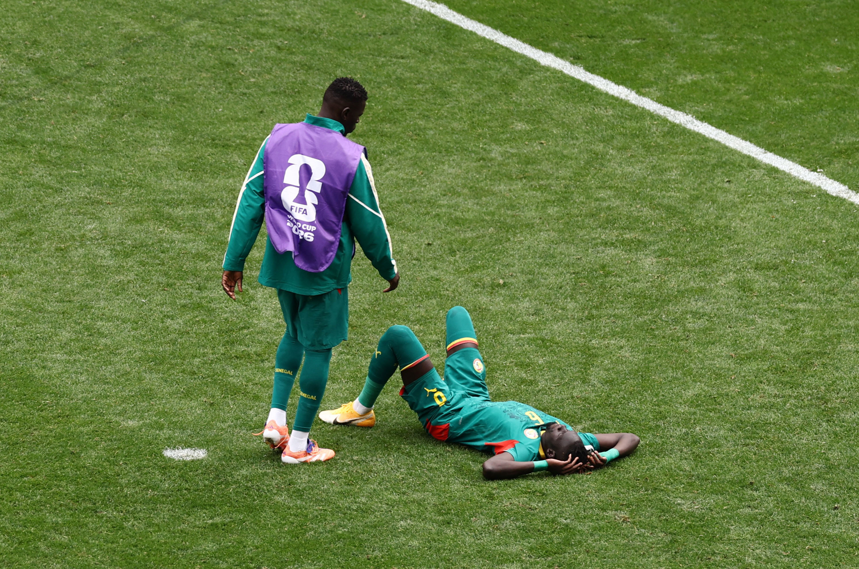 Soccer Football - FIFA World Cup 2026 - Round of 32 - Belgium v Senegal - Seattle Stadium, Seattle, Washington, U.S. - July 1, 2026 Senegal's Pathe Ciss looks dejected after the match as Senegal are eliminated from the World Cup REUTERS/Lee Smith