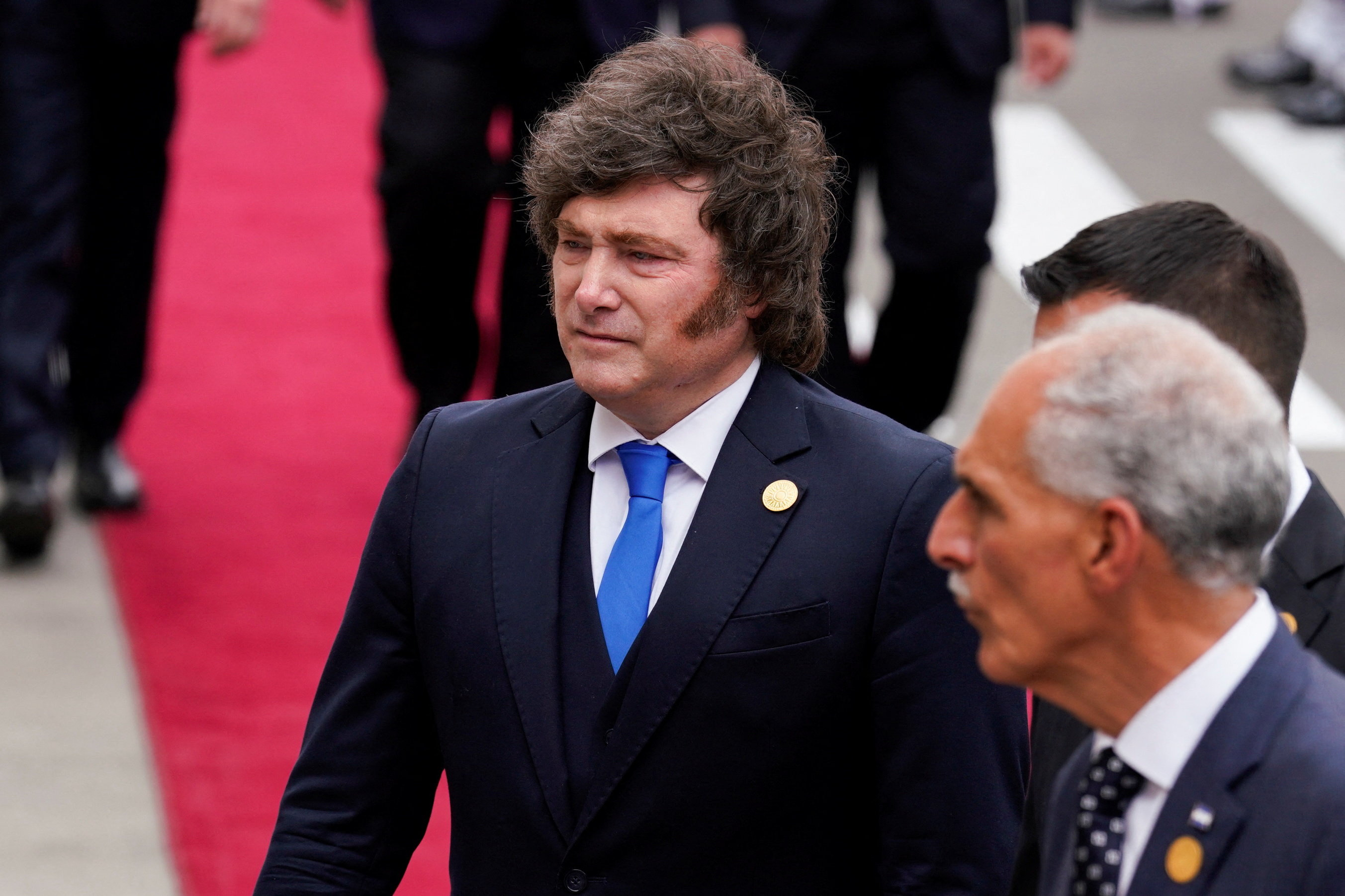 Argentina's President Javier Milei attends the swearing-in ceremony of Peru's President-elect Keiko Fujimori, in Lima, Peru, July 28, 2026. REUTERS/Leslie Moreno