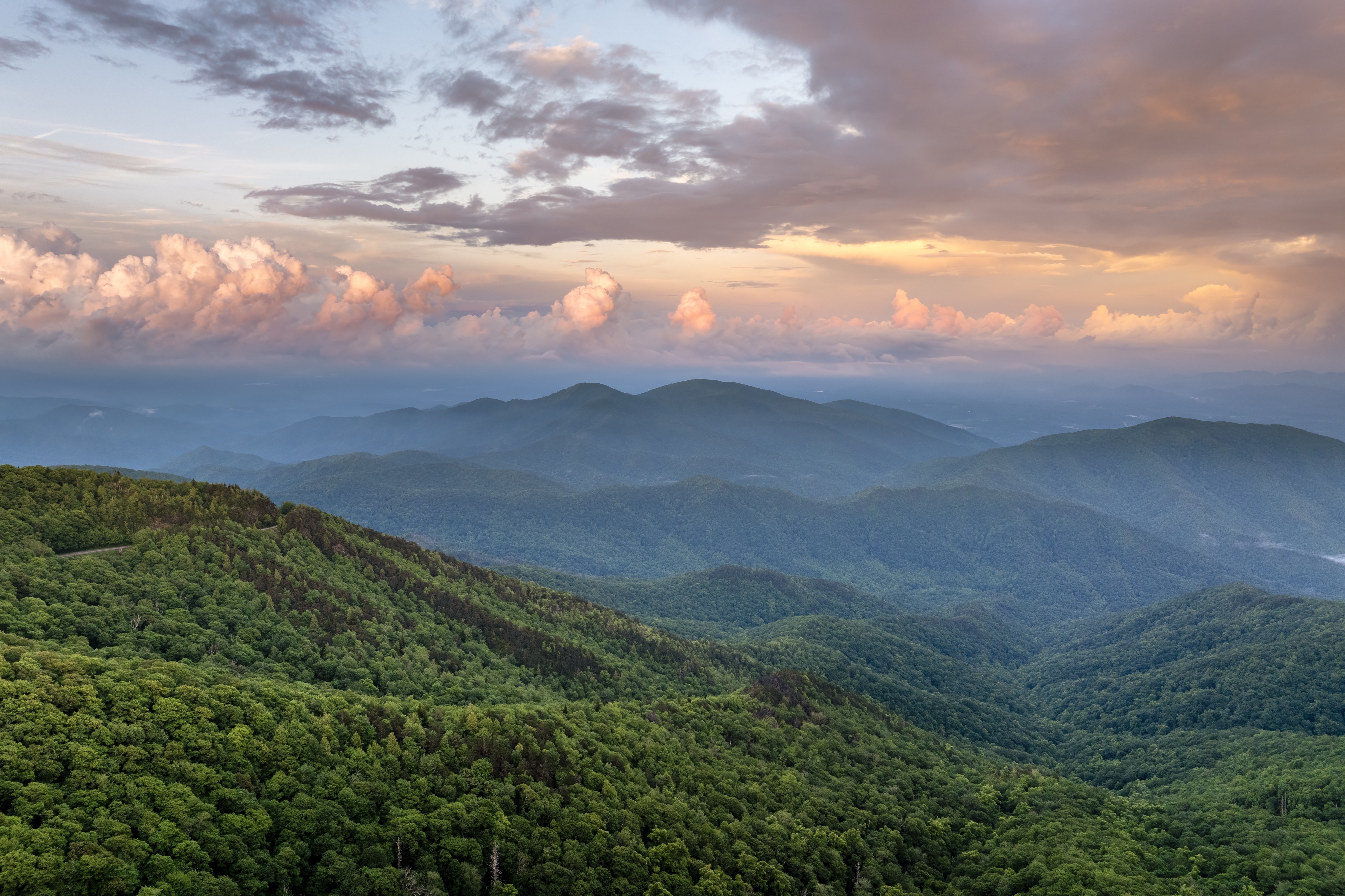 Beautiful morning nature of North Carolina Appalachian mountains, USA. Great Smokey Mountains in summer season [Shutterstock]