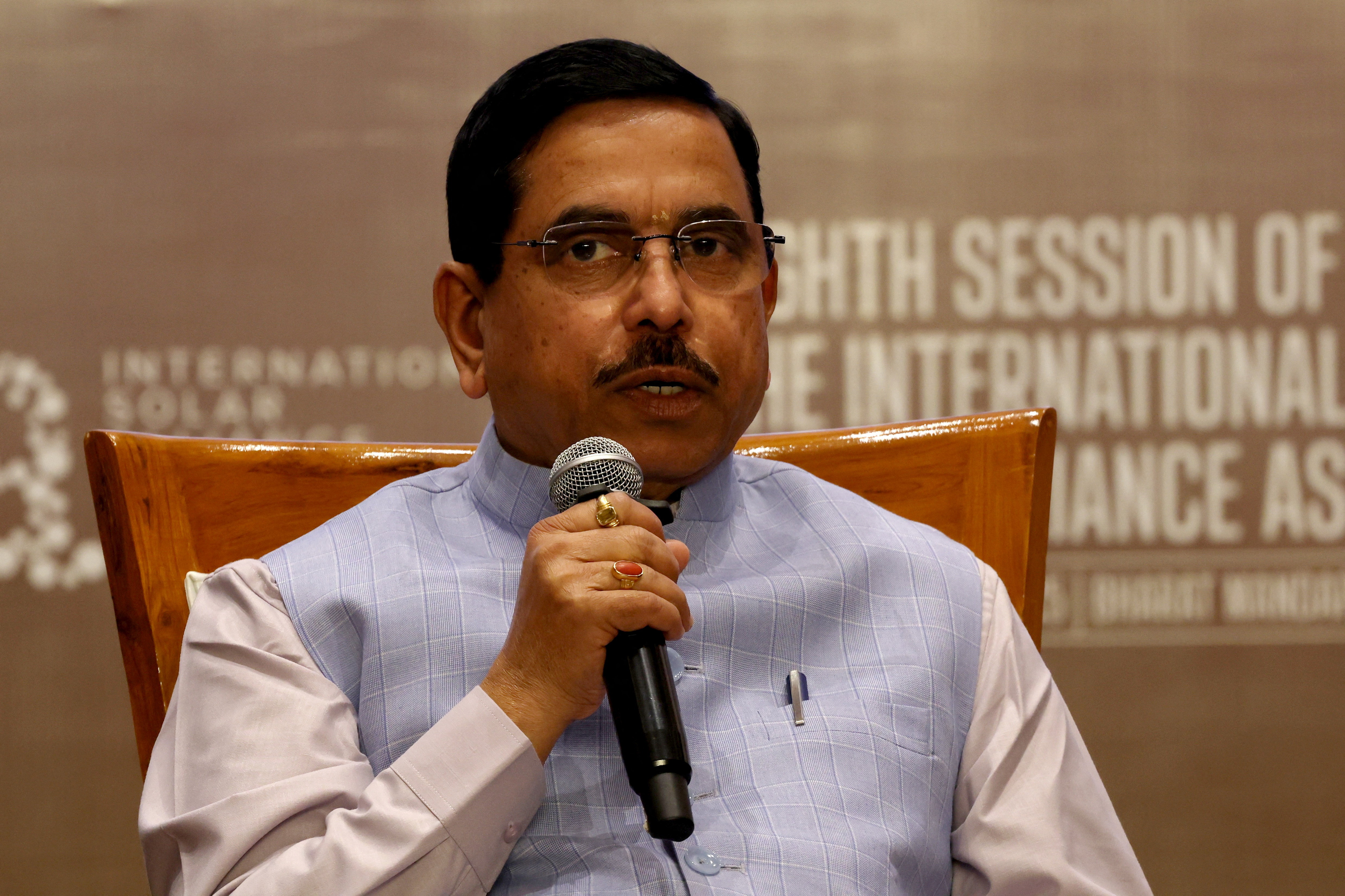 India's Education Minister Pralhad Joshi