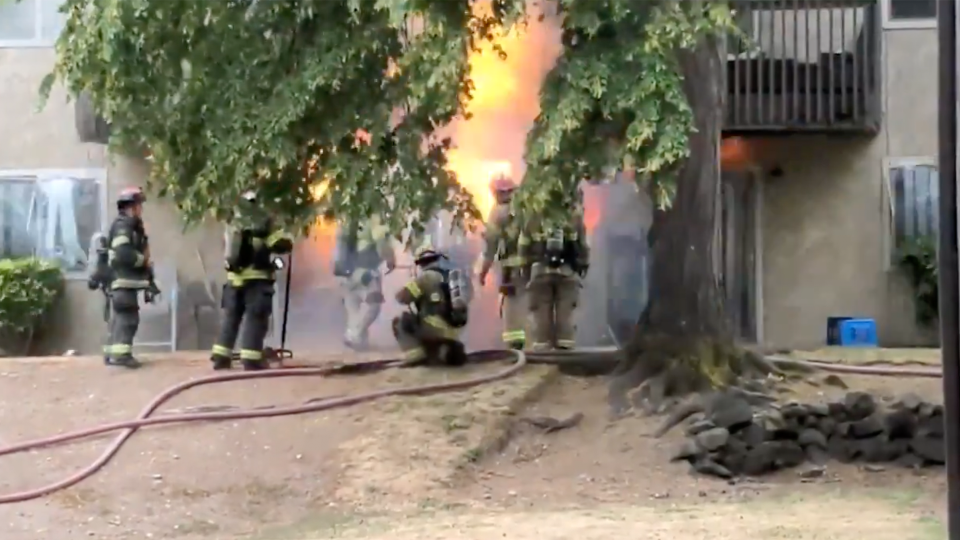 Powerful explosion as firefighters probe smoke at Tacoma apartment