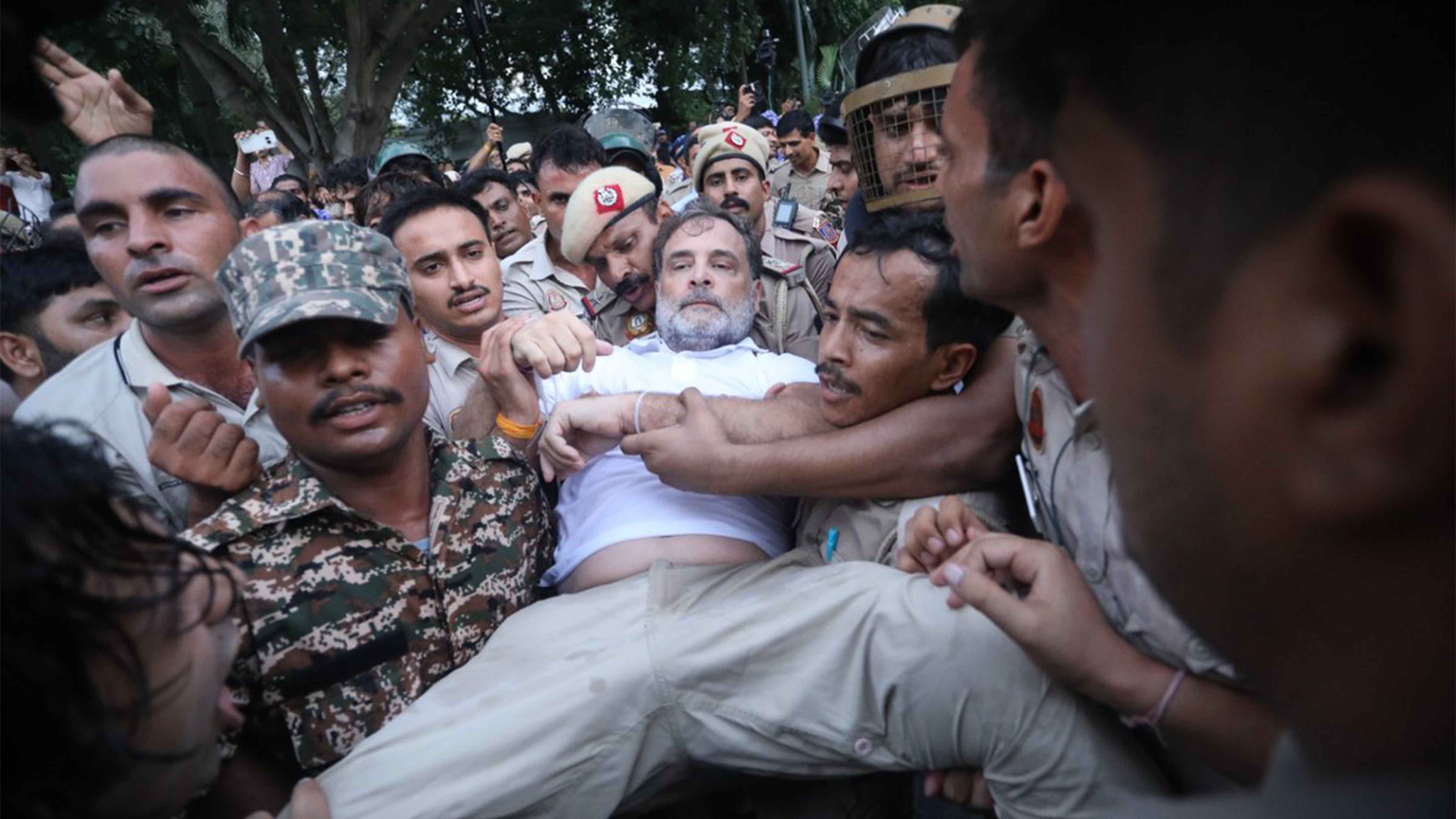 Indian police have detained Congress leader Rahul Gandhi and other opposition figures as they were protesting outside of the residence of Prime Minister Narendra Modi. They were rallying in support of a youth-led movement over failures in India's examination system.
