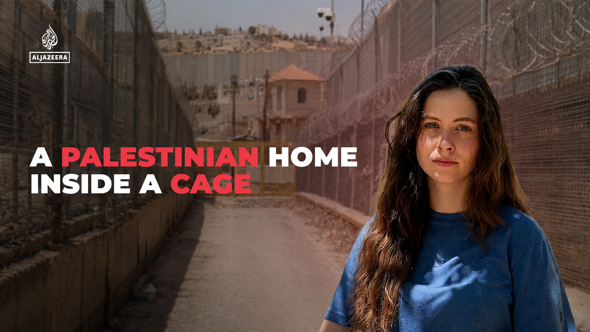 A Palestinian home inside a cage