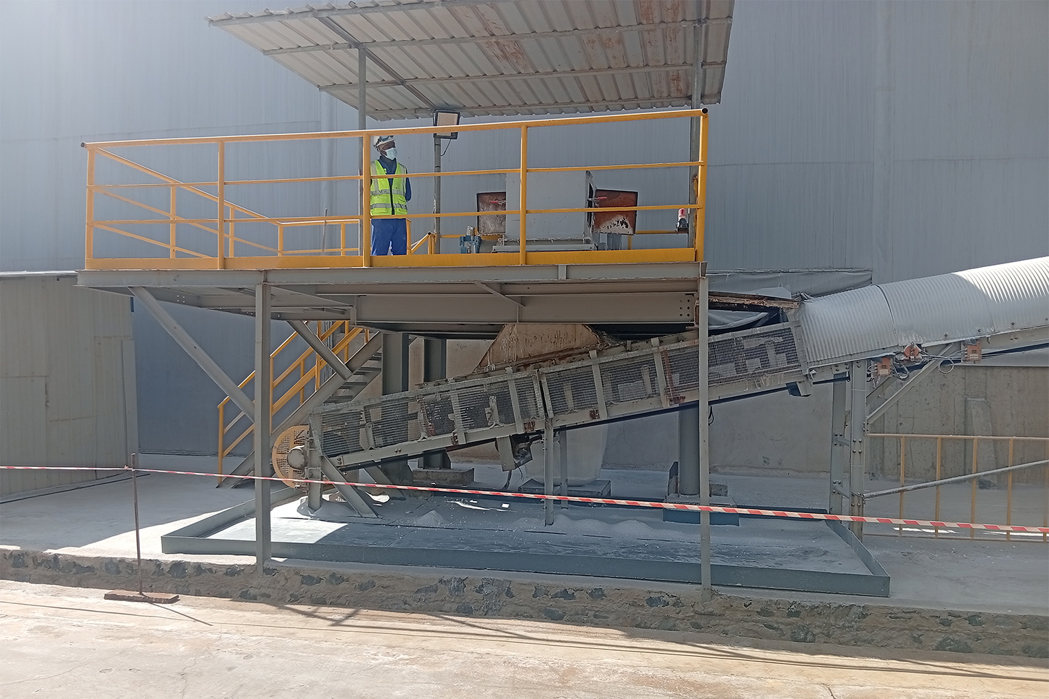 A worker oversees operations at Prospect Lithium Zimbabwe's (PLZ) three-line, single-phase lithium sulphate plant in Goromonzi, Mashonaland East. The facility is part of the company's investment in local mineral beneficiation and Zimbabwe's broader drive to move up the lithium value chain. [Enos Denhere/Al Jazeera]