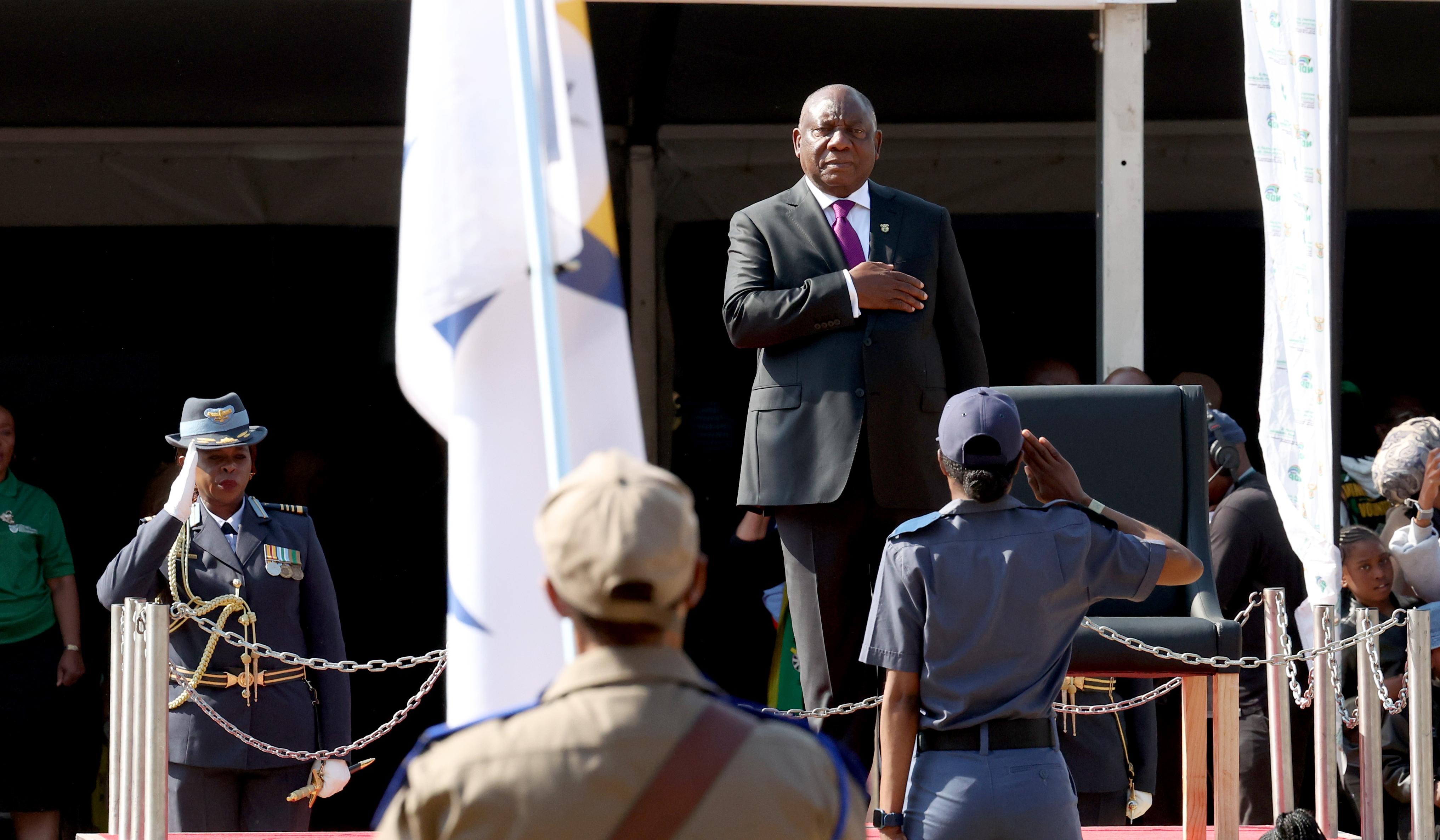 South African President Cyril Ramaphosa attends the National Women’s Day commemoration, marking the 70th anniversary of the 1956 women’s march [Courtesy of GCIS]
