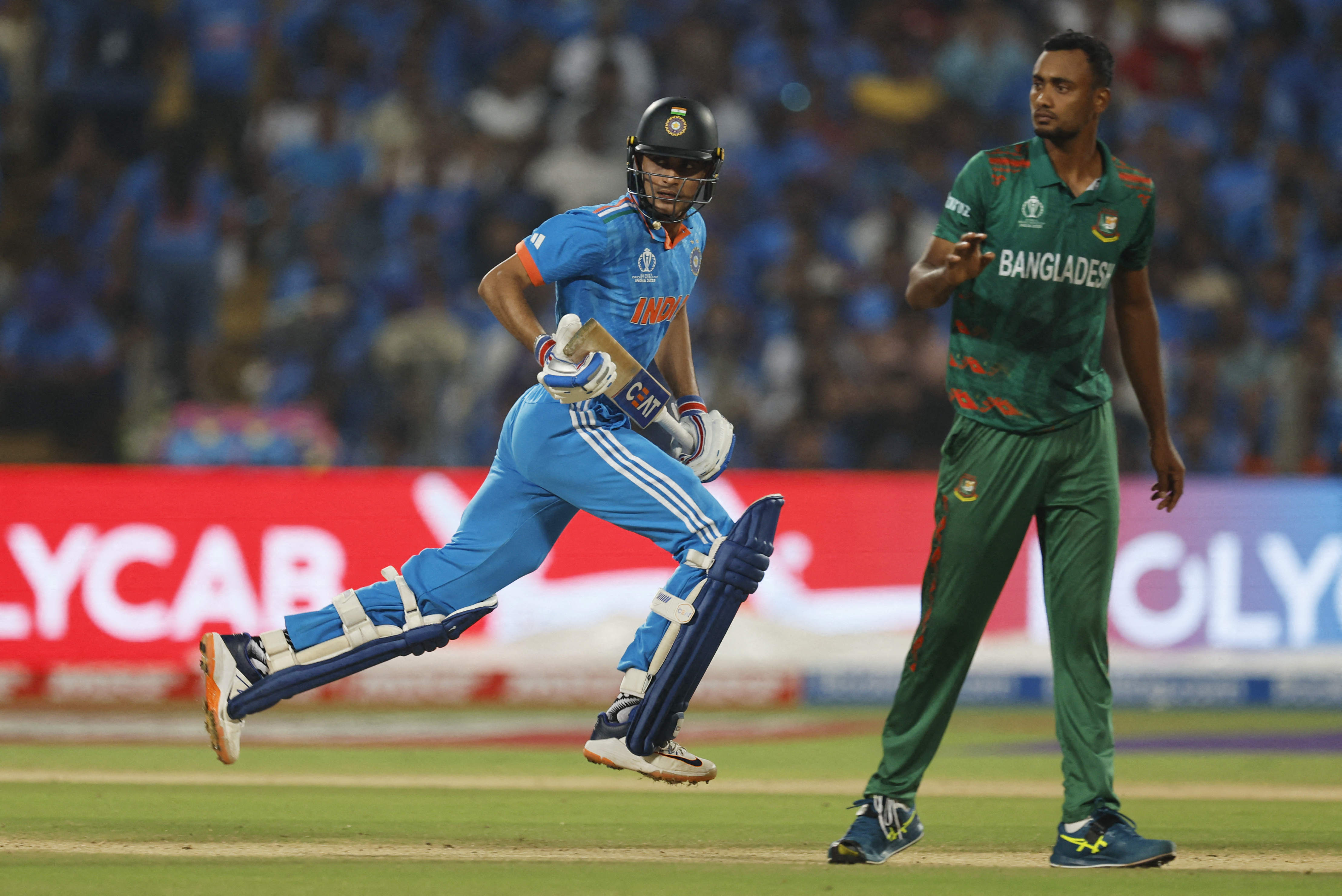 India's Shubman Gill in action