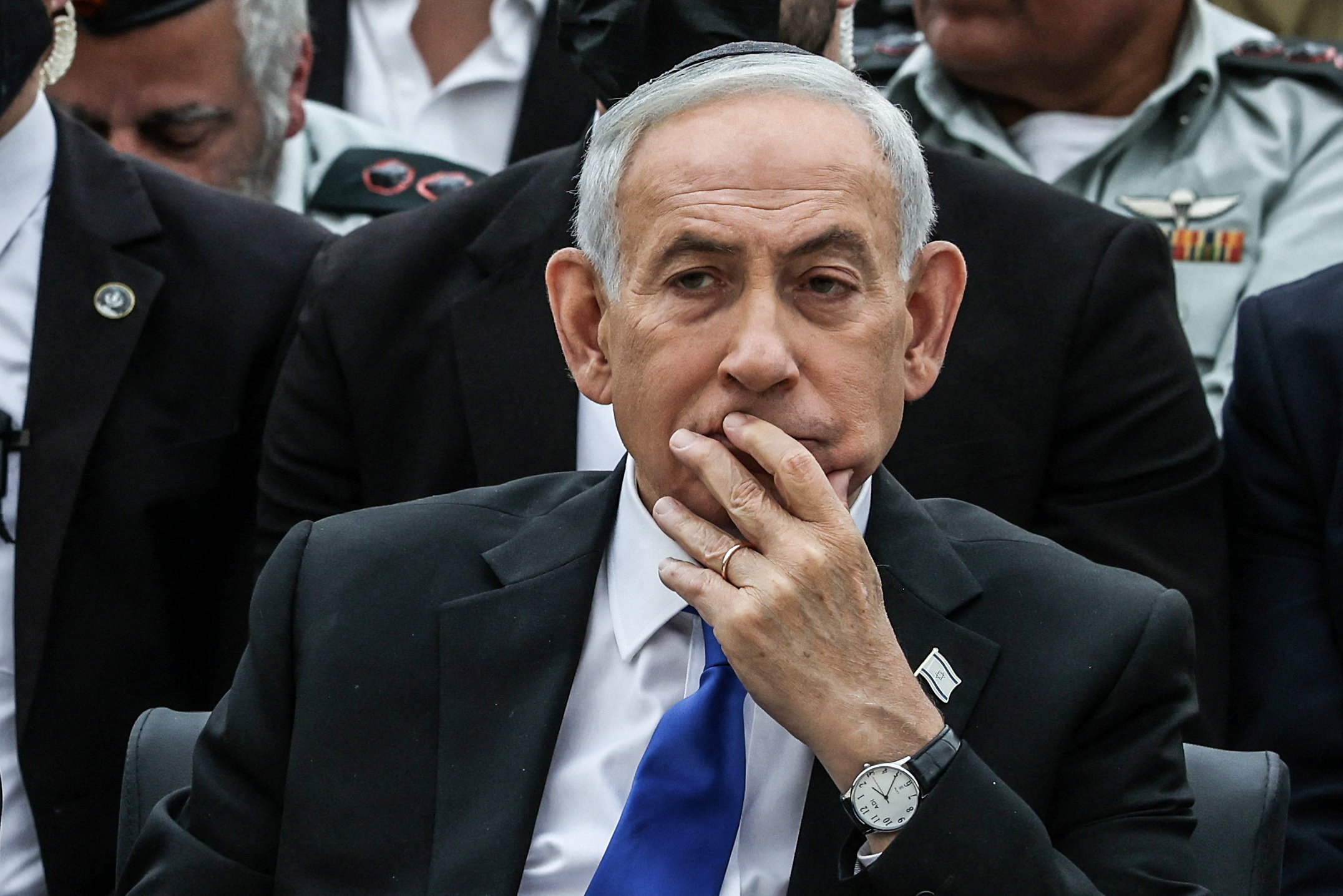 Prime Minister Benjamin Netanyahu said Israeli forces will not withdraw from Gaza until Hamas is 'genuinely disarmed'