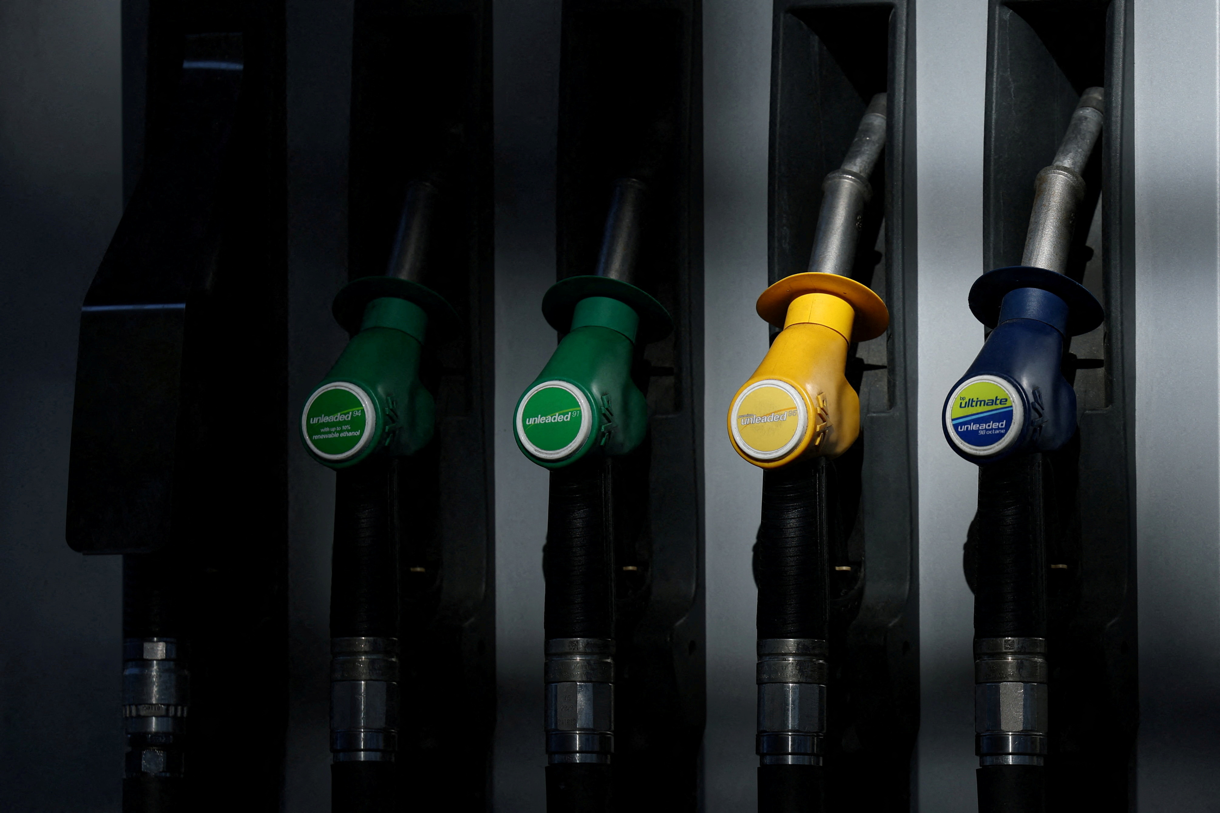 Unleaded fuel pumps at a BP service station in Sydney, Australia, July 24, 2026