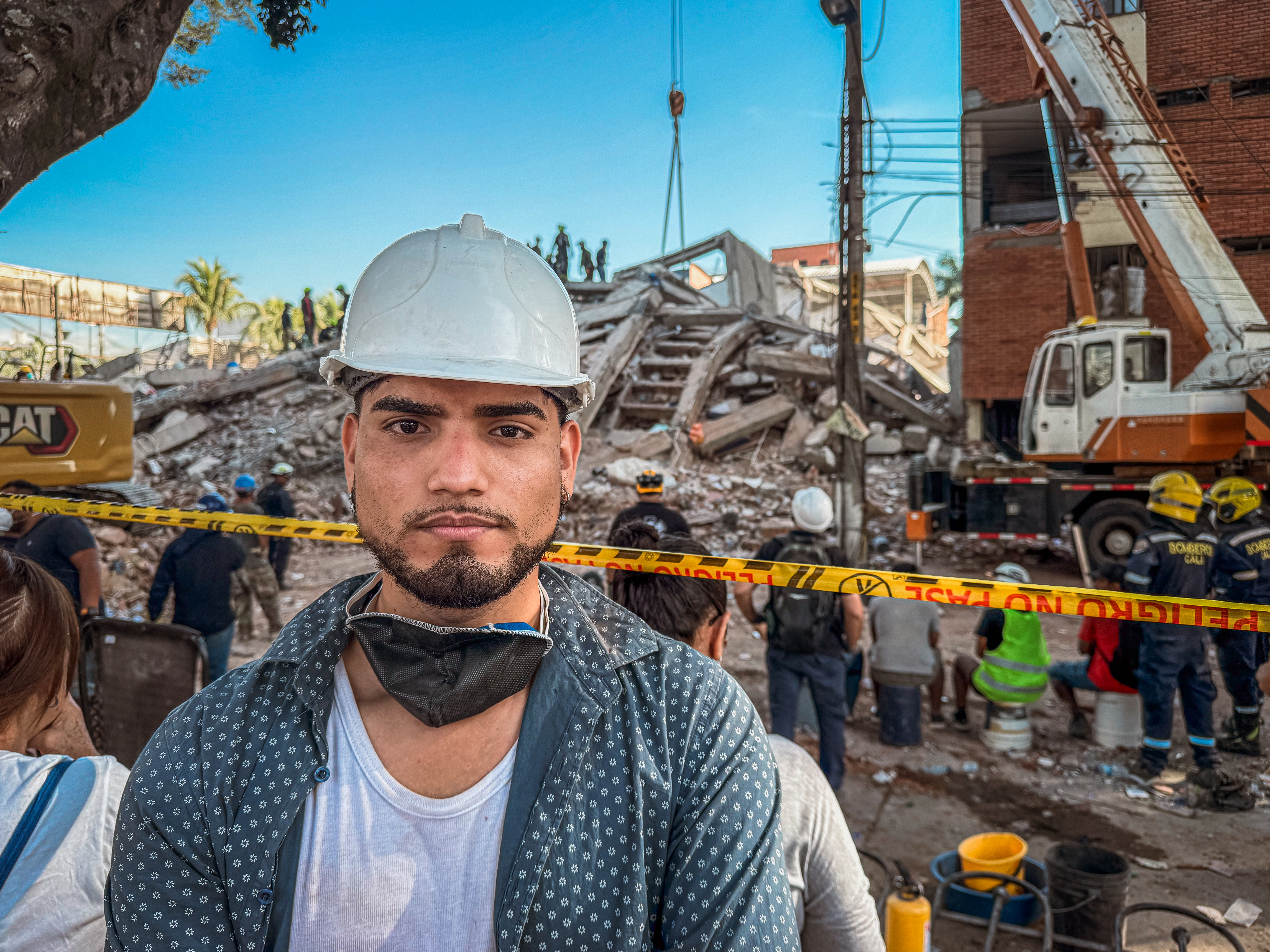 Luis Saenz, a 22-year-old journalism student from Cali [Alfie Pannell/Al Jazeera]