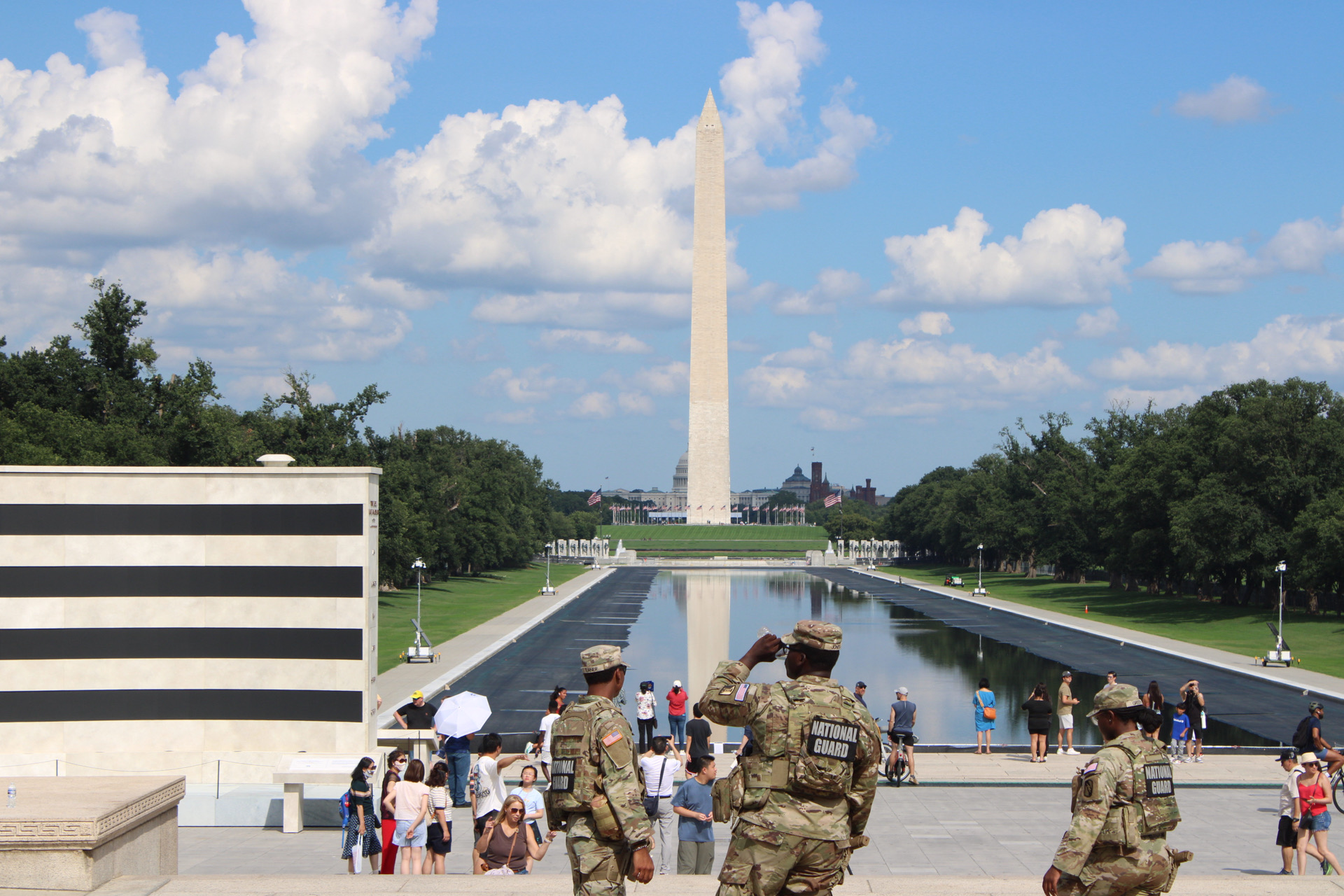 National Guard in Front of the Washington Monument