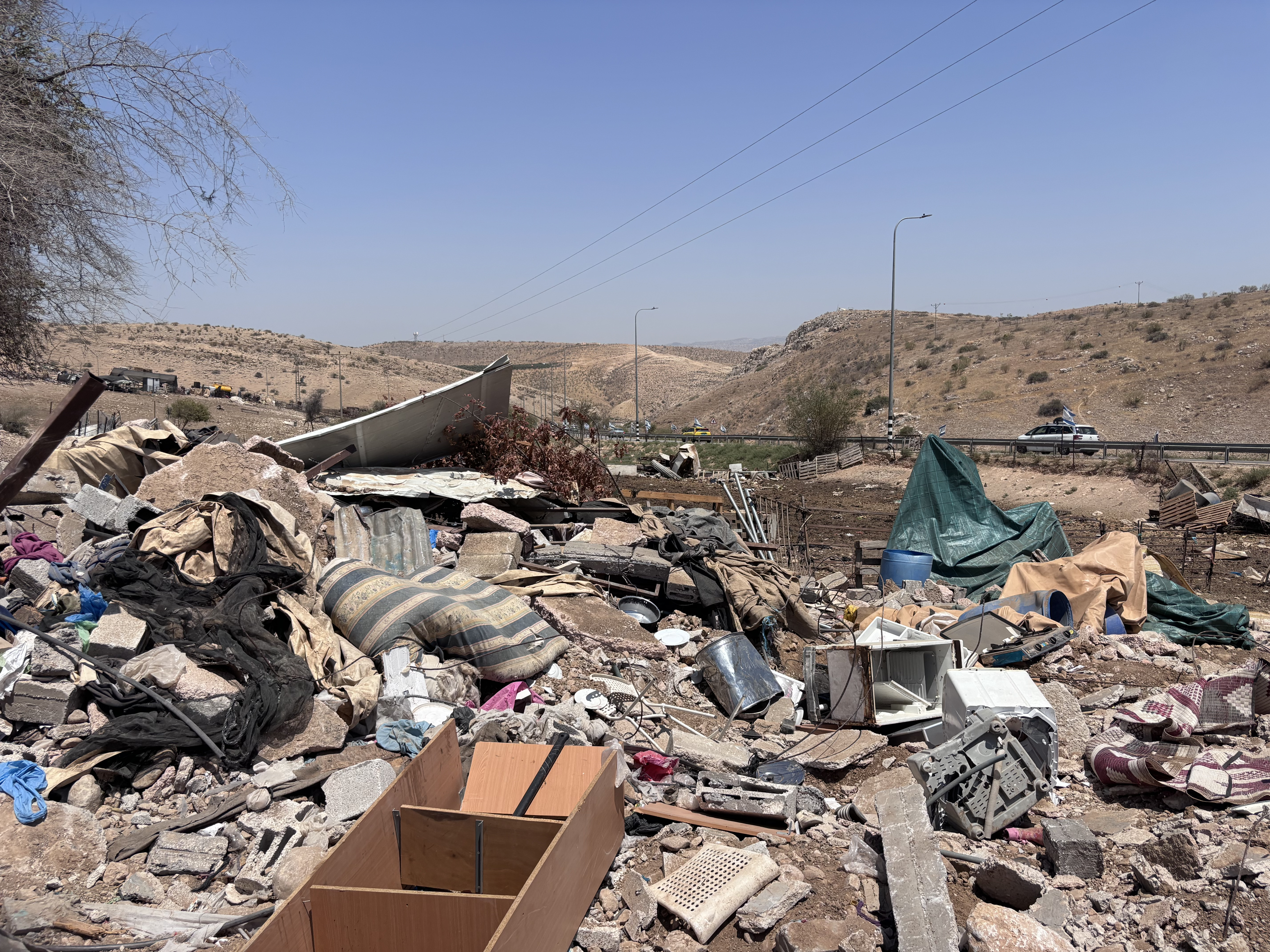 Rubble of Adel Daraghmeh’s demolished home in Ein el-Hilweh [Al Jazeera]