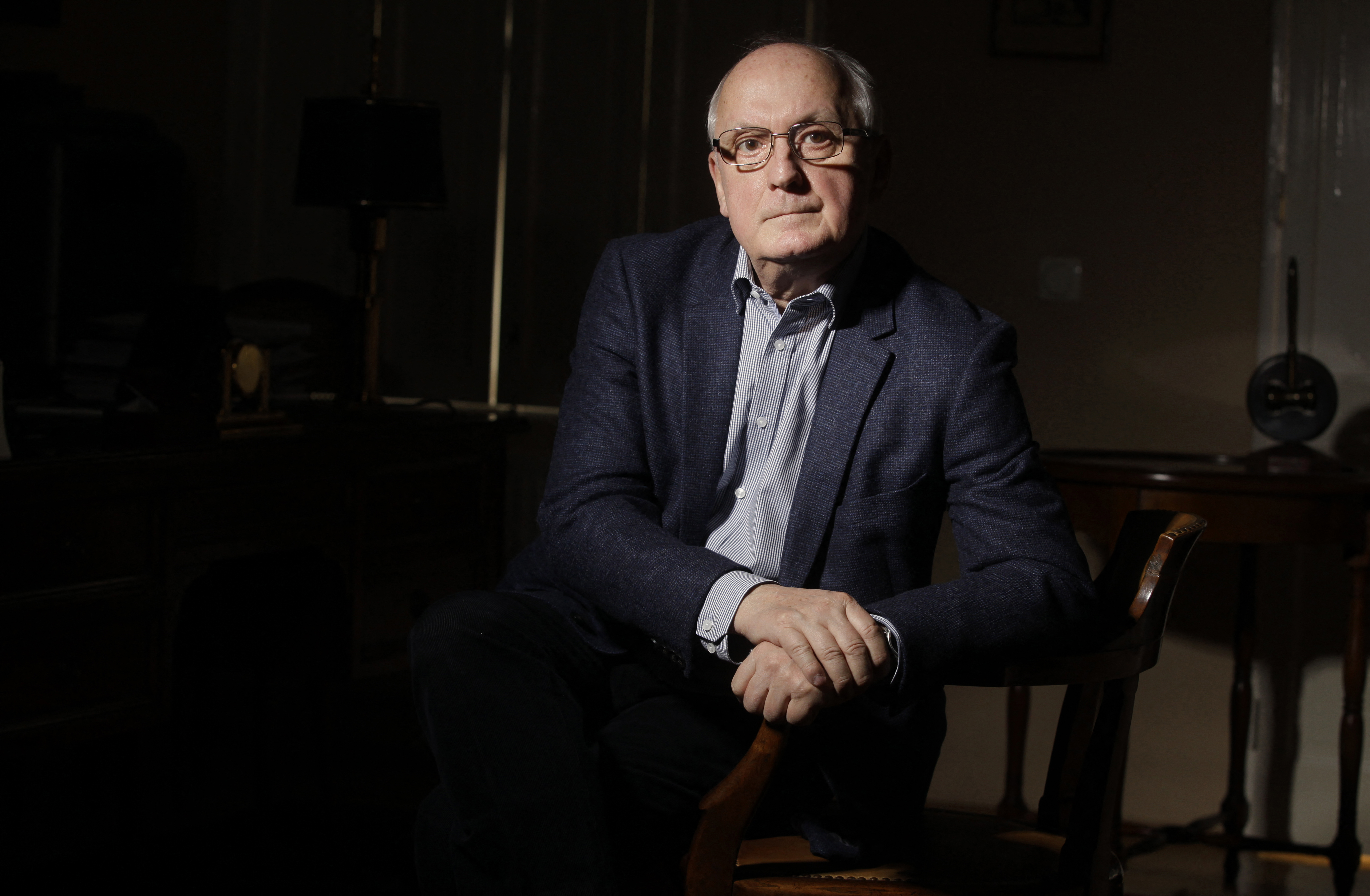 (FILES) Andras Baka, Hungarian jurist, former judge of the European Court of Human Rights and former President of the Hungarian Supreme Court, poses for a photo on the sidelines of an AFP interview on February 8, 2022 in Budapest, Hungary.