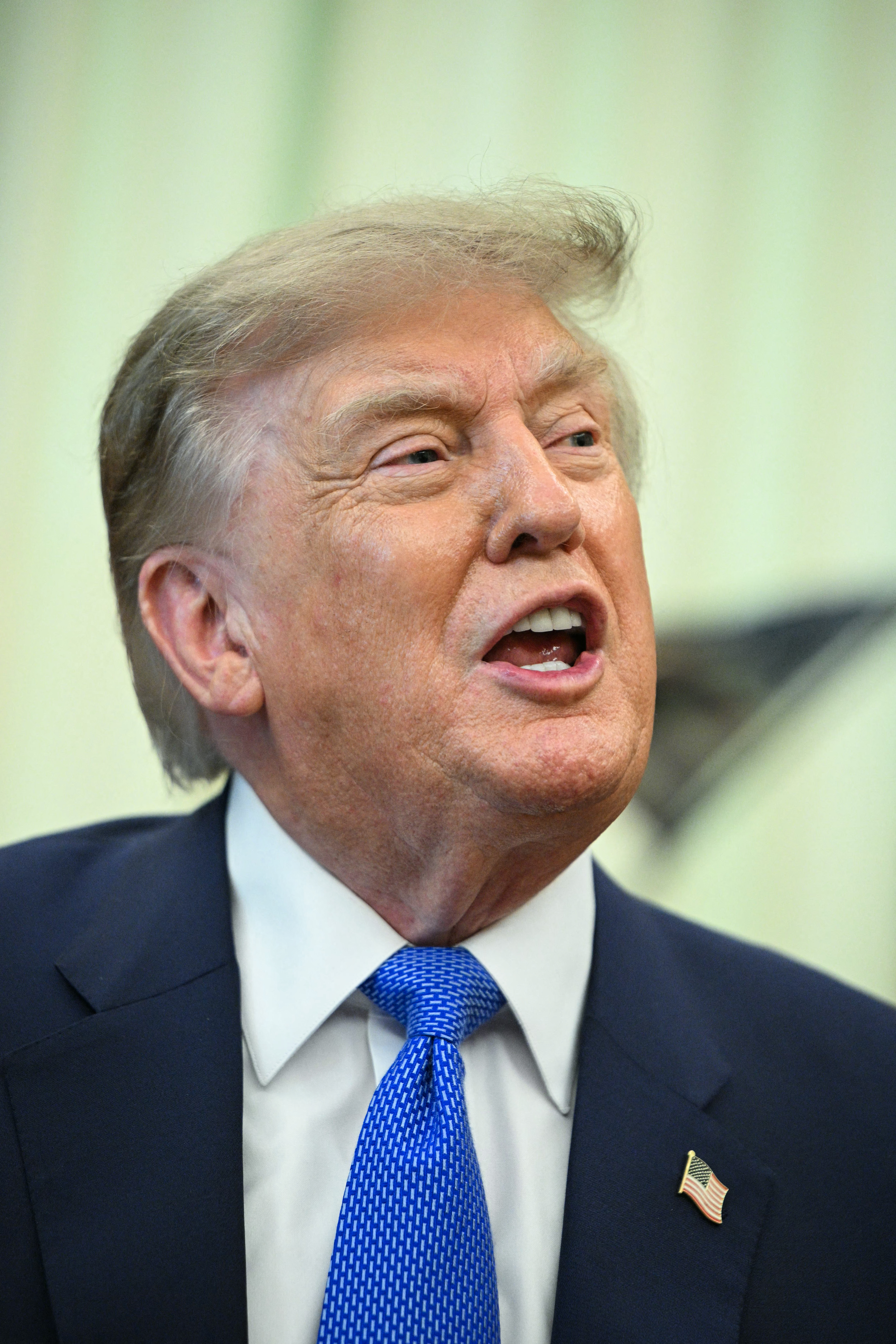 US President Donald Trump speaks before signing an executive order calling for more research and flexibility on vaccines, in the Oval Office of the White House in Washington, DC, on August 10, 2026.