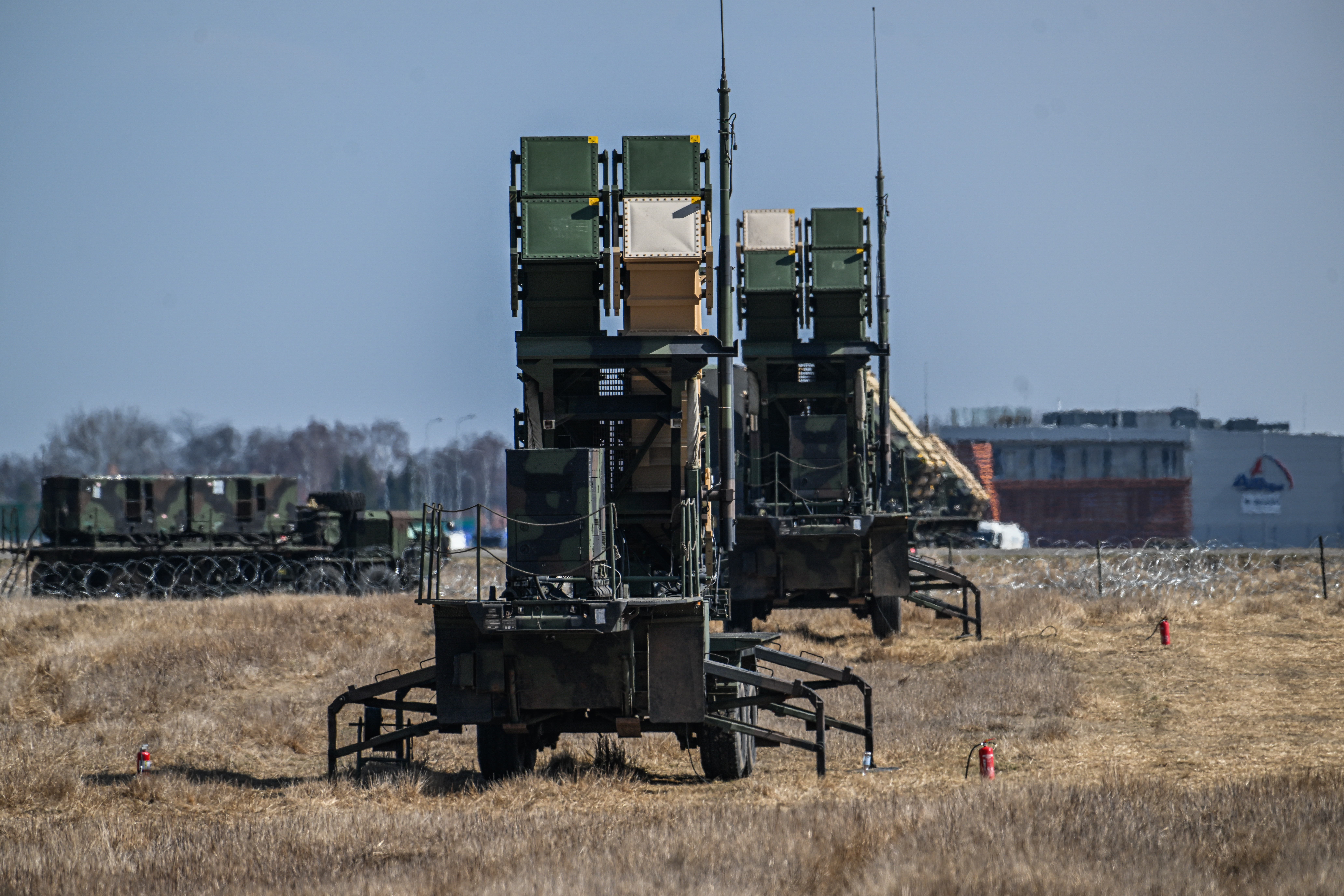 RZESZOW, POLAND - MARCH 25: An U.S. Army MIM-104 Patriot anti-missile defence launcher stands ahead of the arrival of the US President, Joe Biden at Rzeszow Airport on March 25, 2022 in Rzeszow, Poland. President Joe Biden meets with NATO allies as they coordinate reaction to Russia's war in Ukraine, which has entered its second month. (Photo by Omar Marques/Getty Images)
