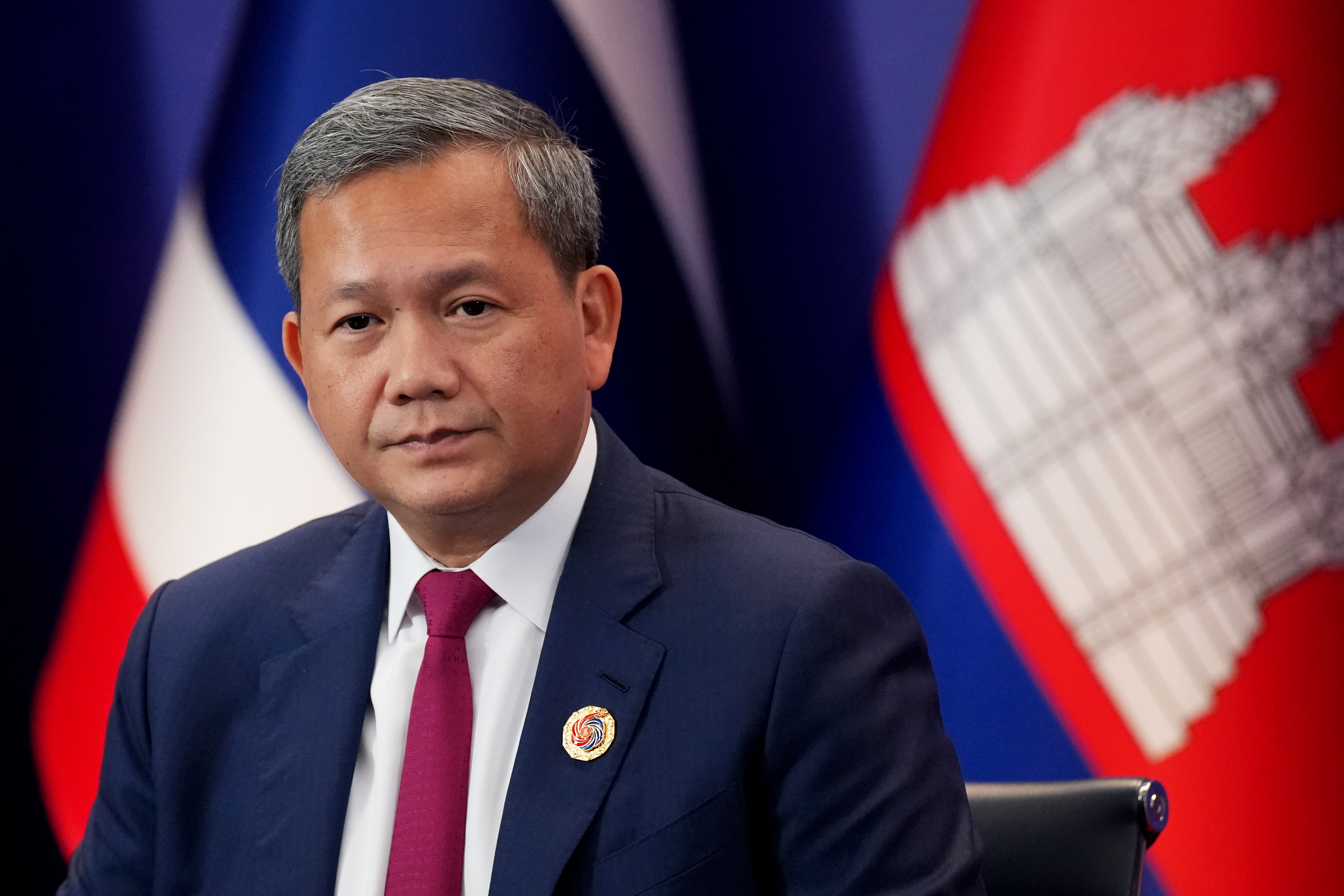 KUALA LUMPUR, MALAYSIA - OCTOBER 26: Cambodian Prime Minister Hun Manet attends the signing of a Cambodia-Thailand peace deal at Kuala Lumpur Convention Centre on October 26, 2025 in Kuala Lumpur, Malaysia. Trump is in Malaysia for the Association of Southeast Asian Nations (ASEAN) summit, and will next travel to Japan, en route to South Korea for the Asia-Pacific Economic Cooperation (APEC) forum. (Photo by Andrew Harnik/Getty Images)