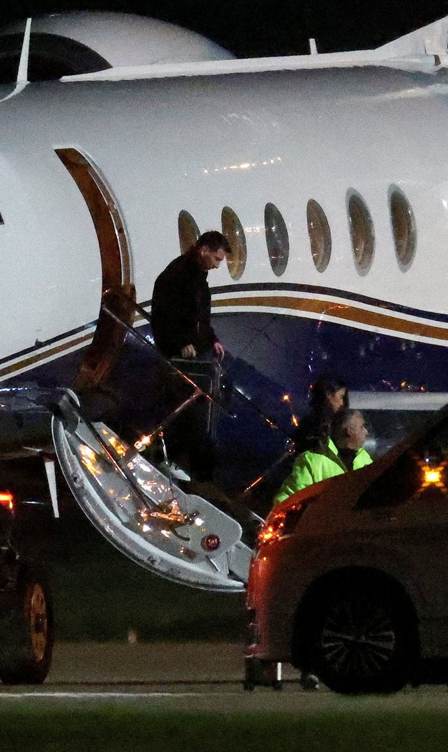 Lionel Messi arrives at Rosario's international airport Islas Malvinas, following the death of his father, Jorge Messi, in Rosario, Argentina, August 8, 2026. REUTERS/Agustin Marcarian