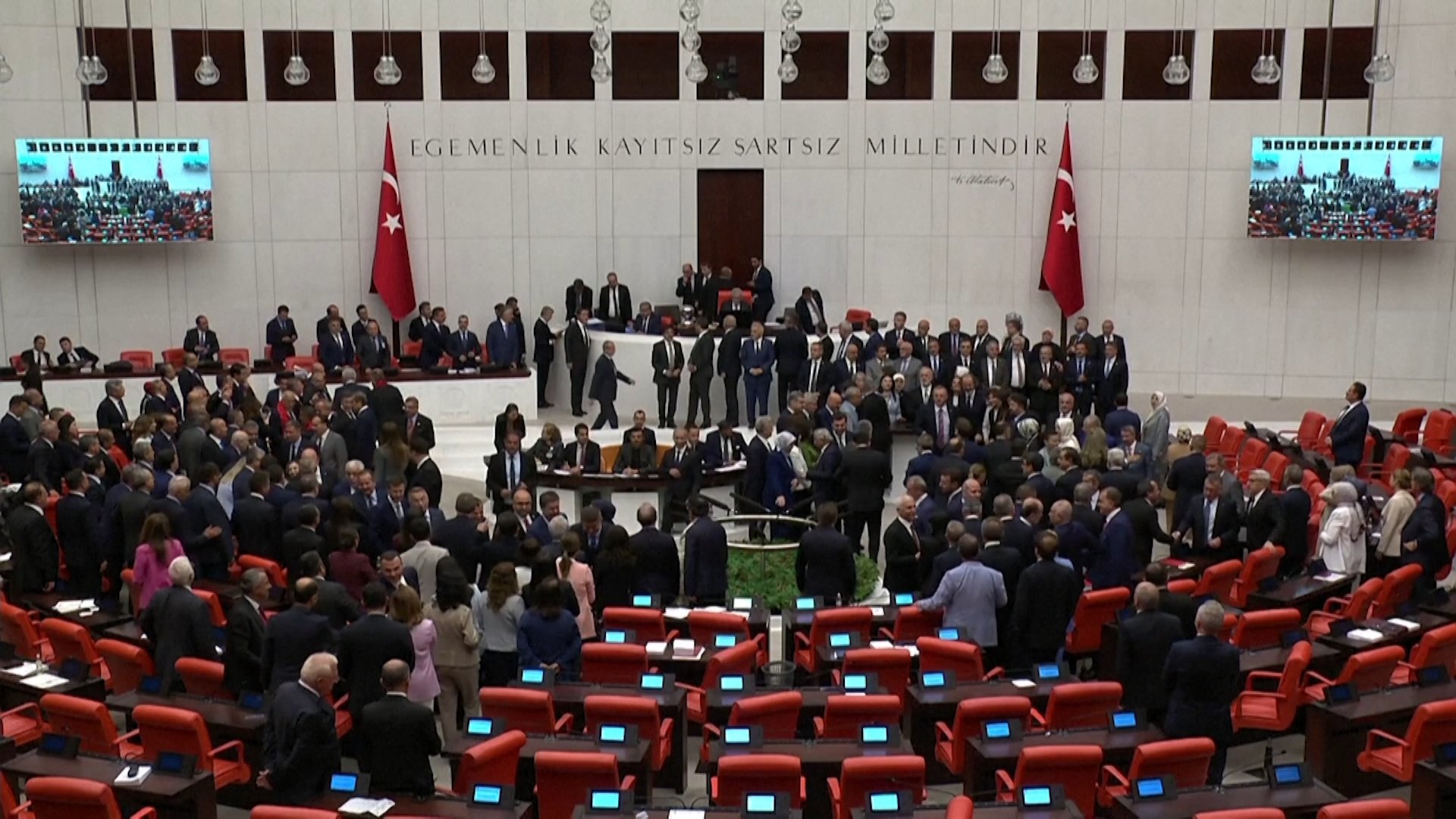 Turkish lawmakers approve a bill that could see thousands of members of the Kurdistan Workers Party or PKK given a chance at amnesty. Ankara, Turkiye, August 10, 2026 [Screenshot from Reuters file]