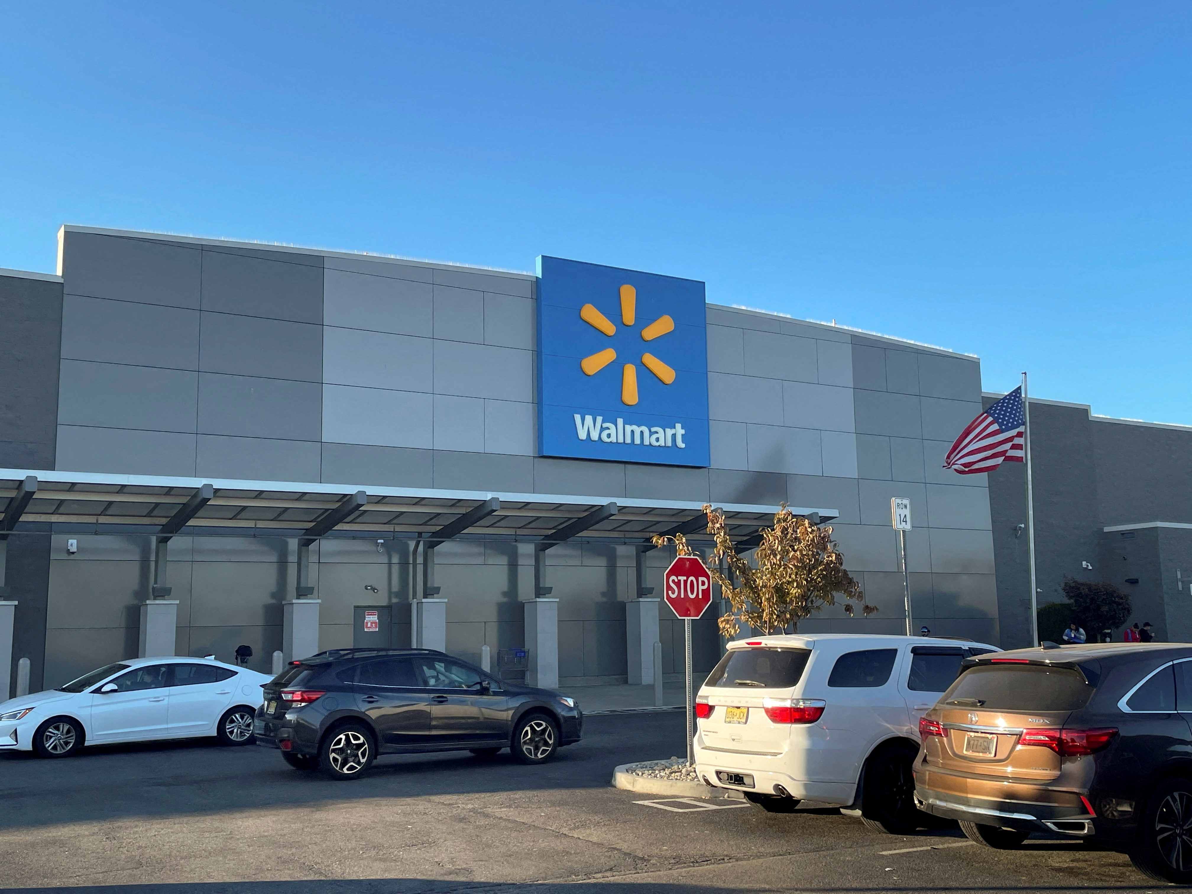 FILE PHOTO: A view shows the parking lot of a Walmart Supercenter, which uses Spark Drivers for deliveries, in Secaucus, New Jersey, U.S. U.S, October 18, 2024. REUTERS/Siddharth Cavale/File Photo