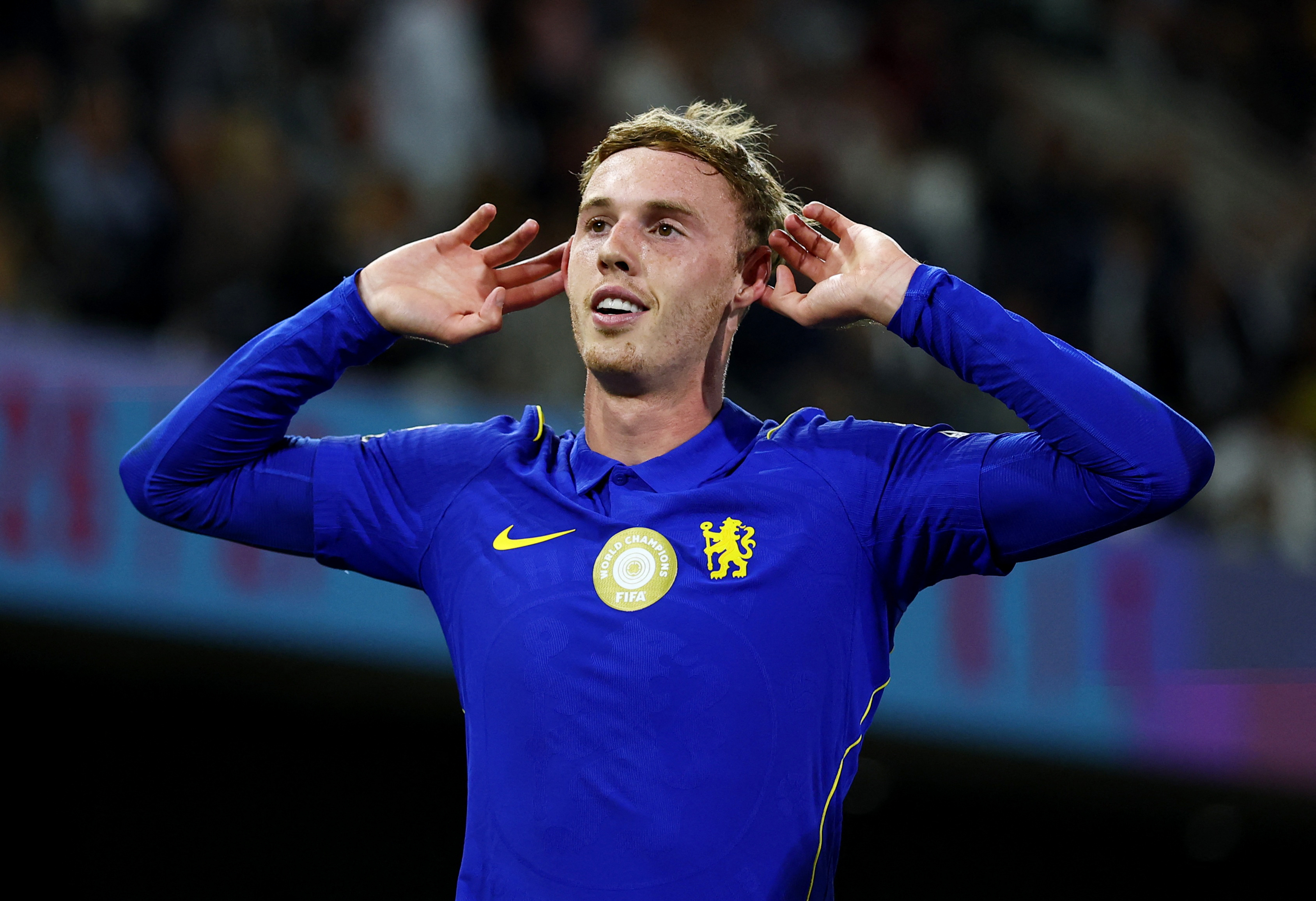 Chelsea's Cole Palmer celebrates.