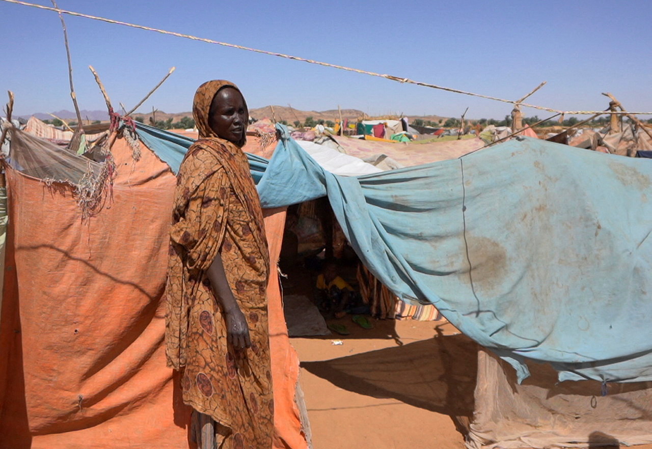 Awadeya, a Sudanese displaced woman who was held by the paramilitary Rapid Support Forces (RSF), at a camp for displaced people who fled from al-Fashir to Tawila, North Darfur, Sudan, November 15, 2025. REUTERS/Mohamed Jamal