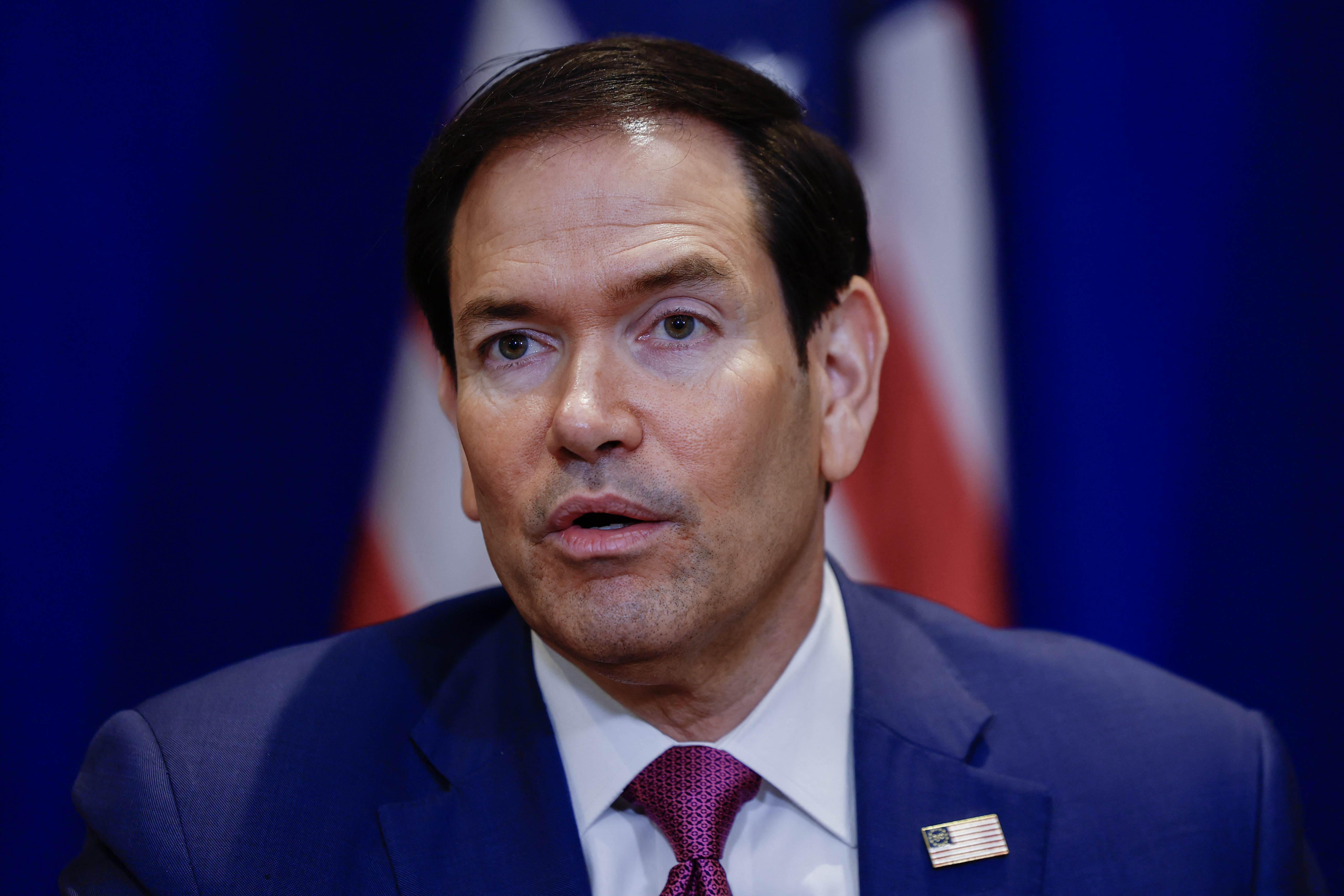 US Secretary of State Marco Rubio speaks to members of the media during a signing ceremony on the sidelines of the 81st United Nations General Assembly in New York City, on September 21, 2026. (Photo by Jeenah Moon / POOL / AFP)