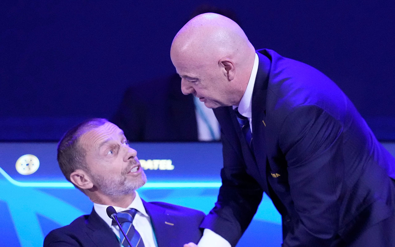 FIFA chief Gianni Infantino and UEFA President Aleksander Ceferin