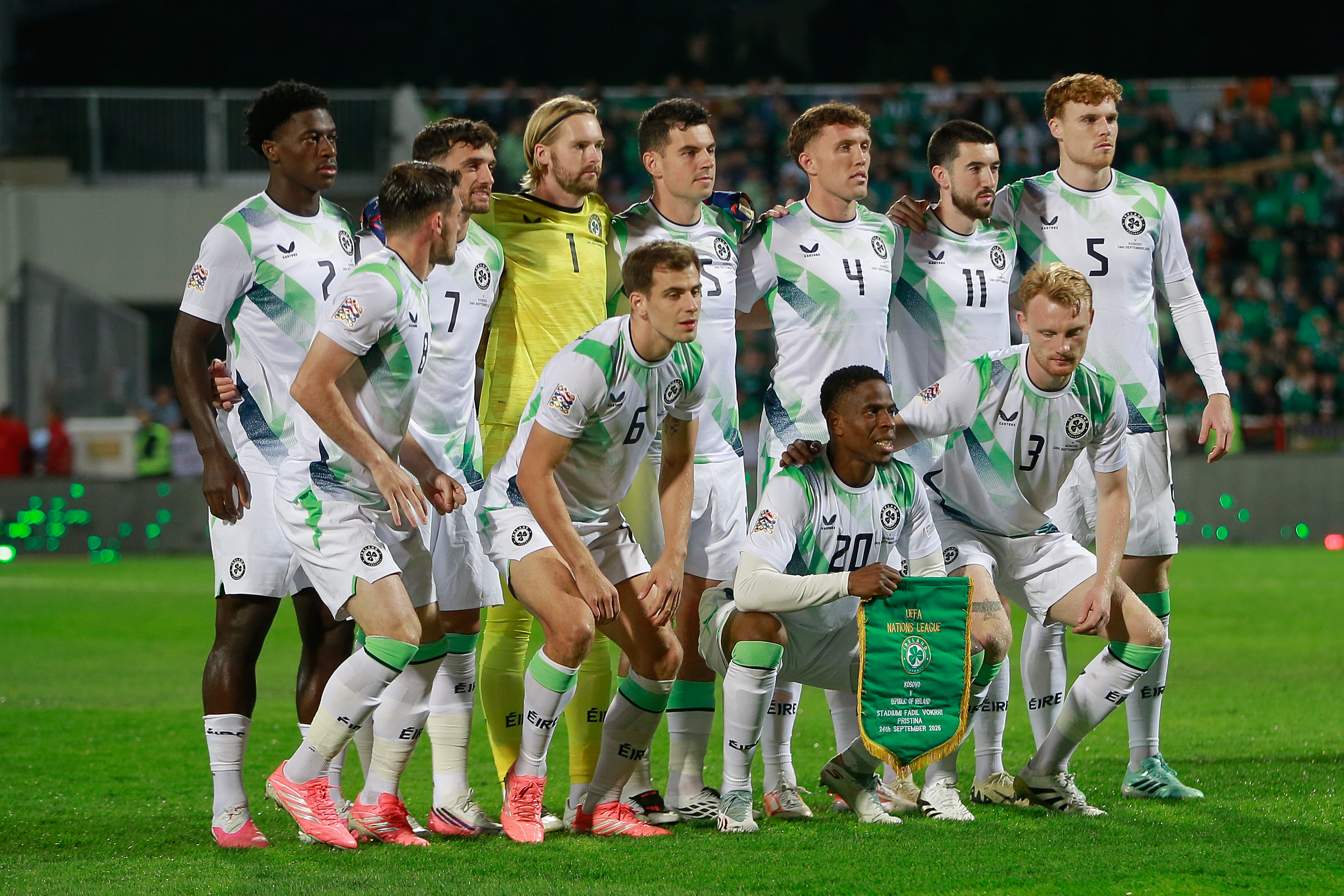 Ireland's players pose for a team photo.
