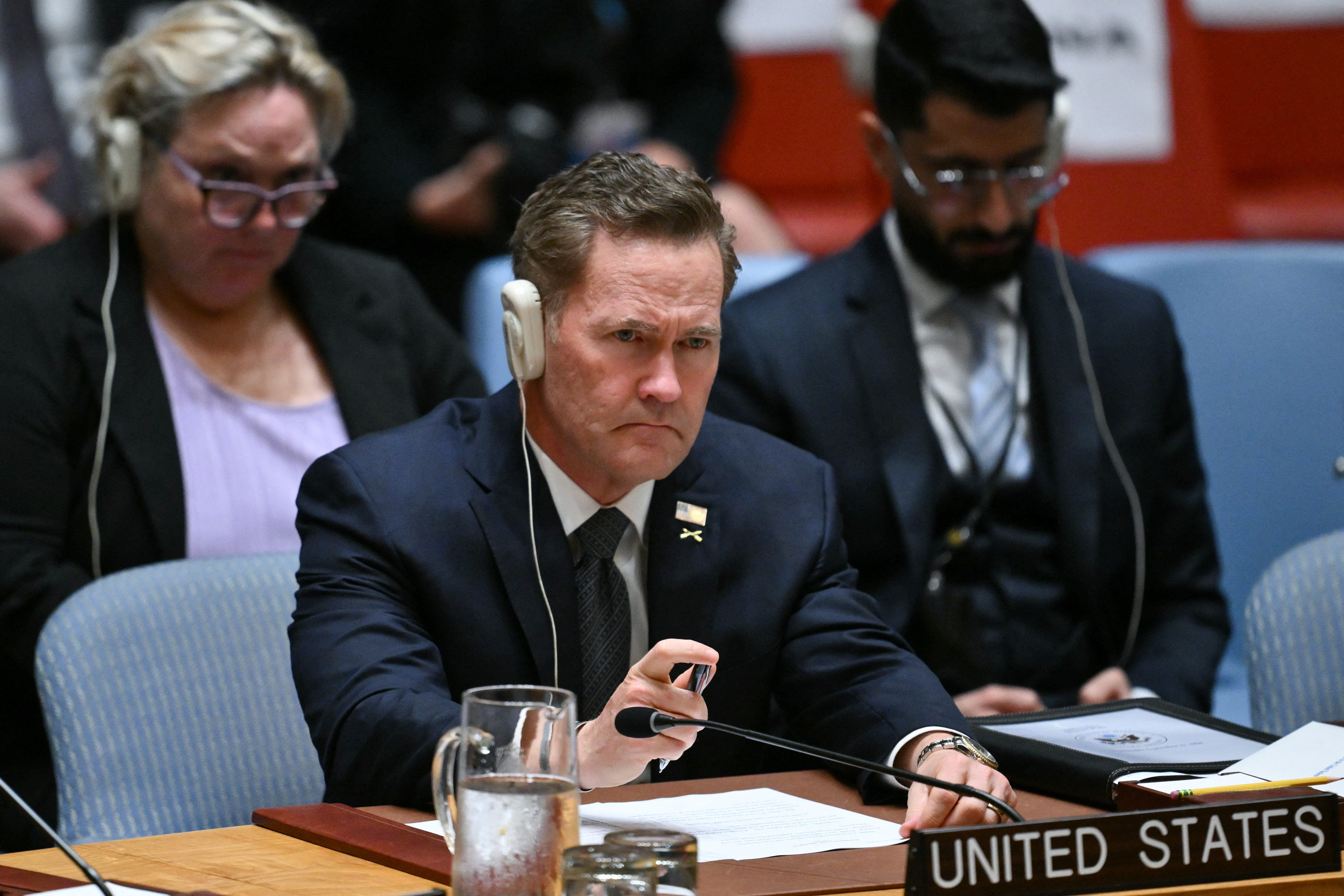 US Ambasador to the UN Mike Waltz listens during a UN Security Council meeting on Ukraine during the 81st United Nations General Assembly at the United Nations Headquarters in New York, on September 23, 2026. (Photo by ANGELA WEISS / AFP)