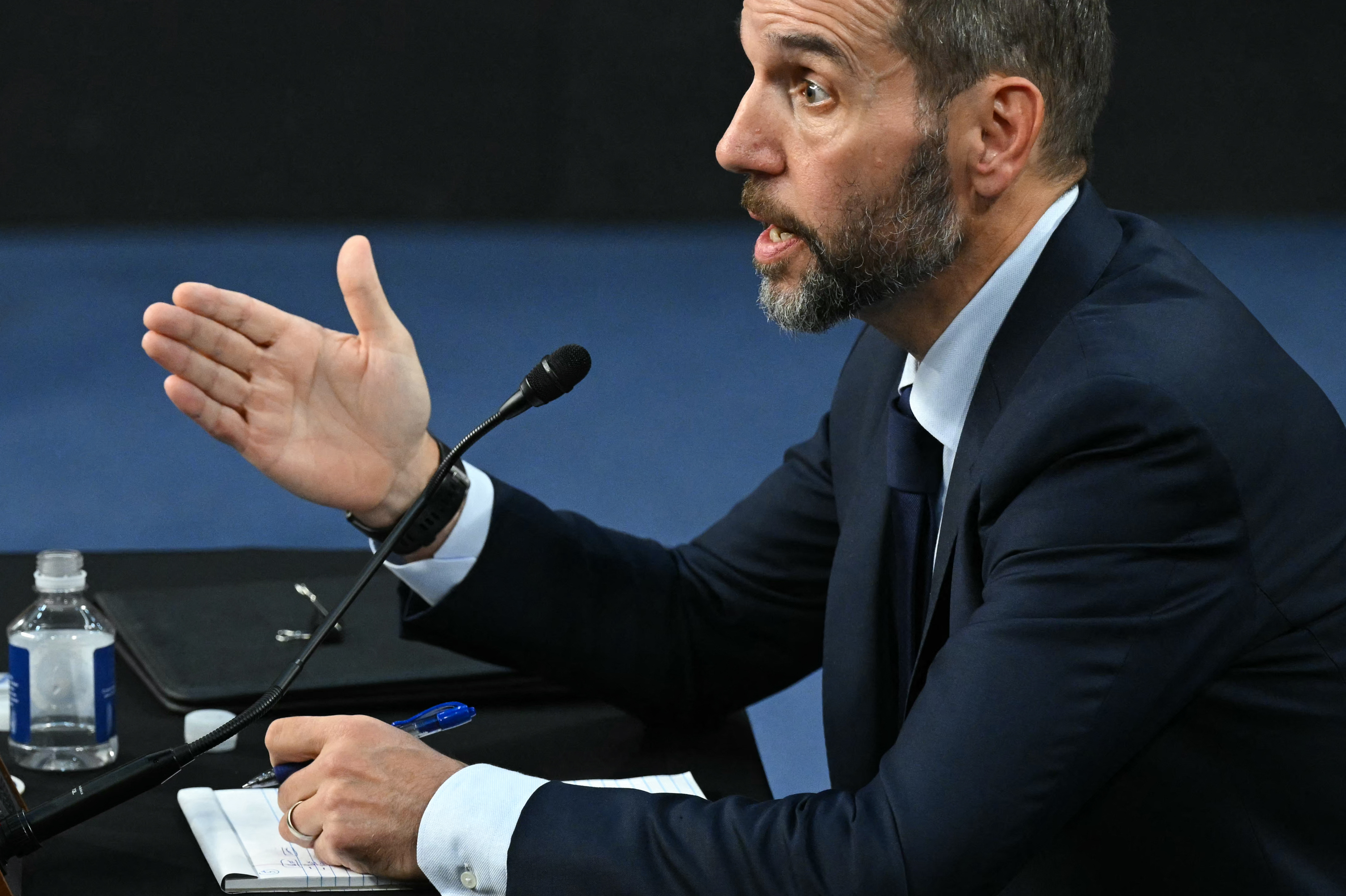 Former US Special Counsel Jack Smith testifies during a Senate Judiciary Committee hearing on Capitol Hill in Washington, DC, on September 29, 2026.
