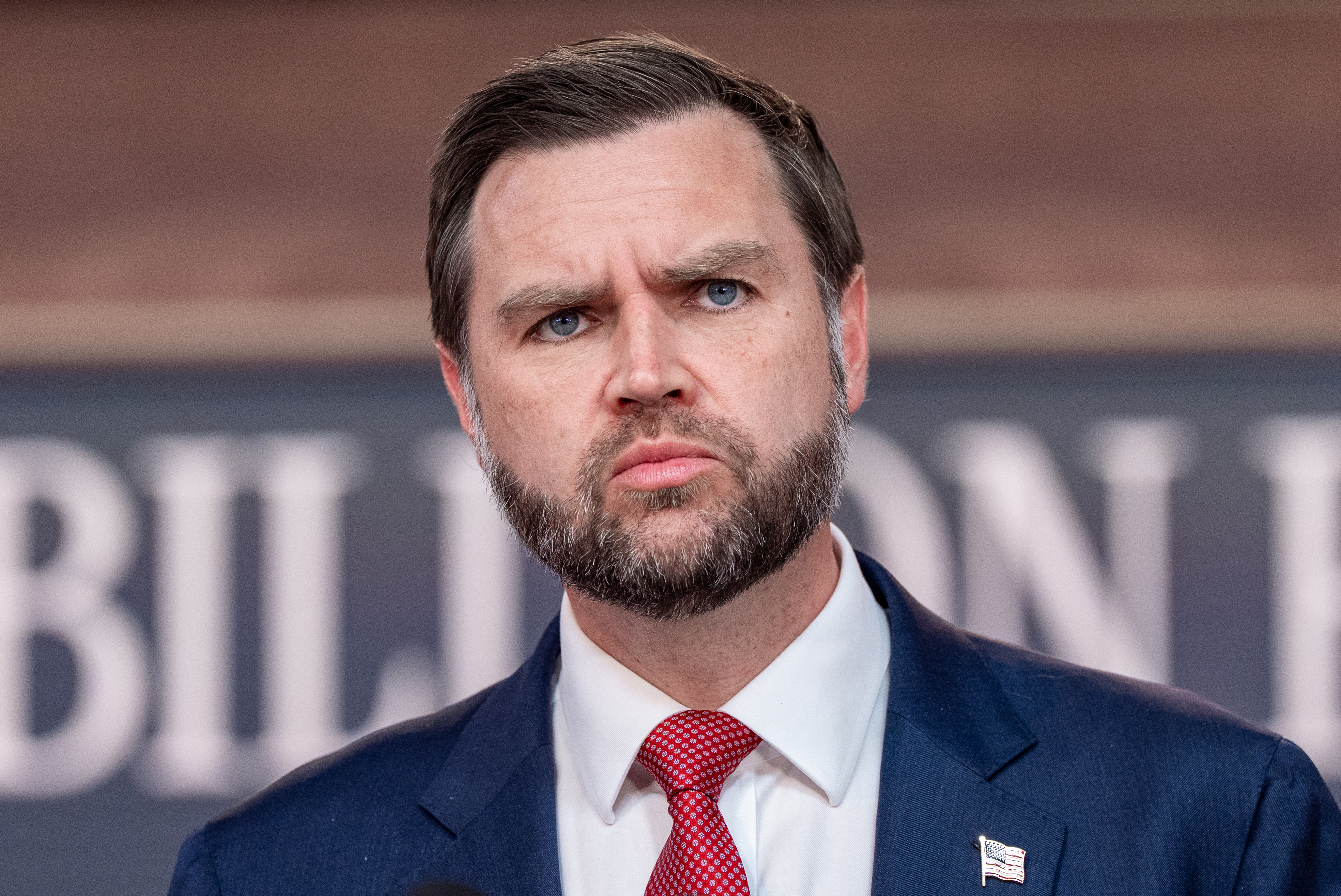 Vice President JD Vance speaks during a news conference in the South Court Auditorium in the Eisenhower Executive Office Building on the White House campus, Tuesday, Sept. 22, 2026, in Washington. (AP Photo/Alex Brandon)