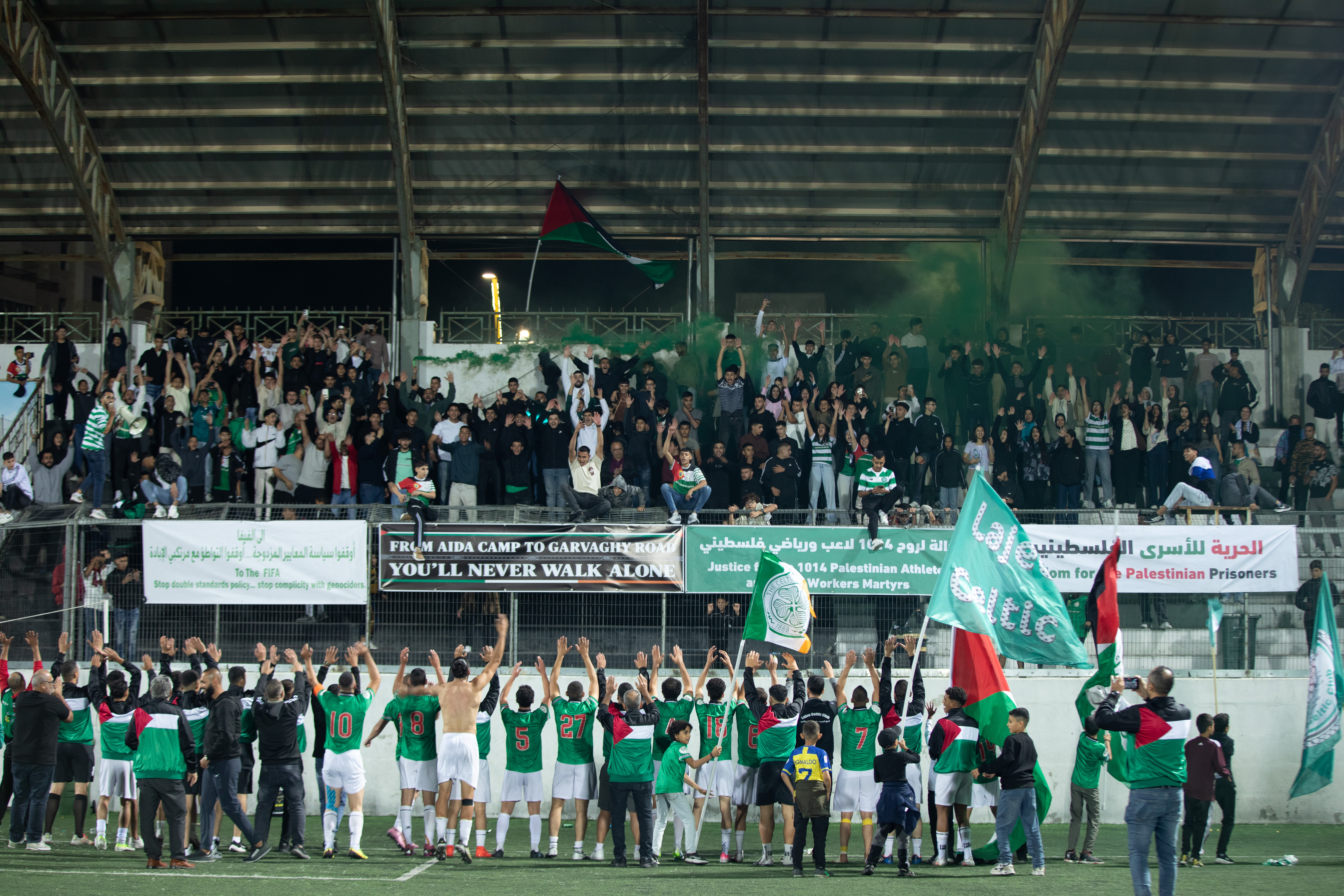 Celtic fans support the project that is thousands of miles away [Courtesy of Lajee Celtic]