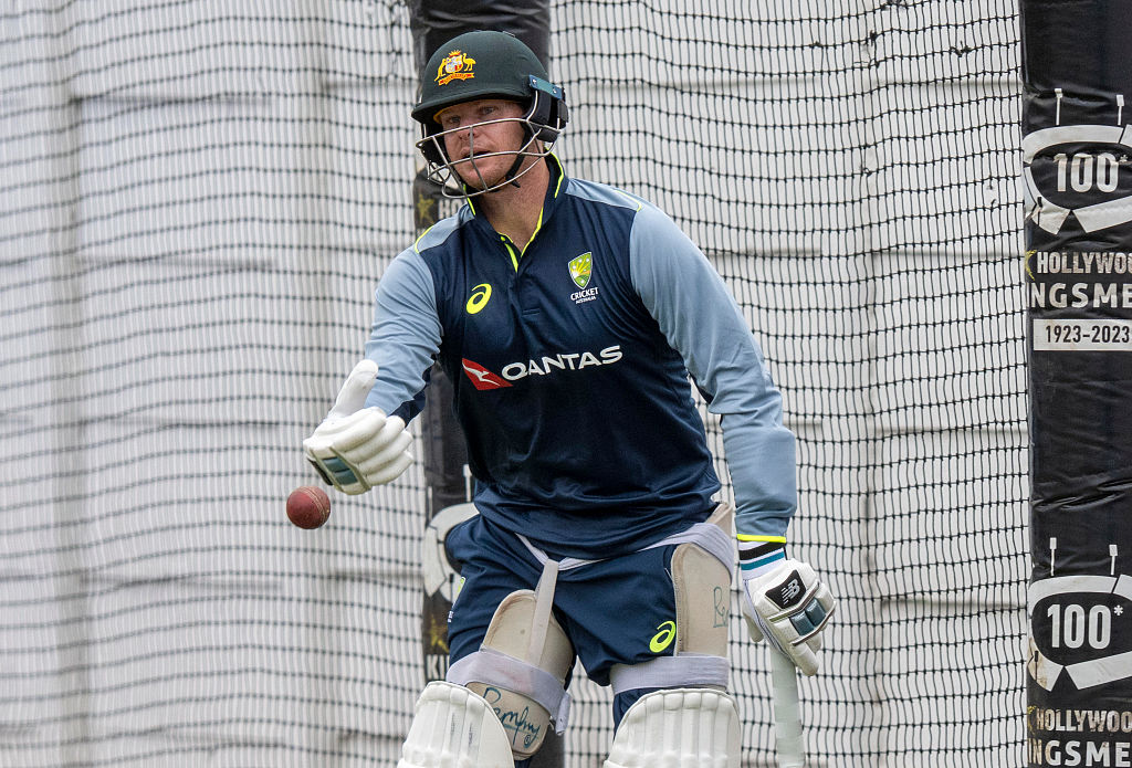 Steve Smith of Australia during the Australia training session at Hollywoodbets Kingsmead Stadium