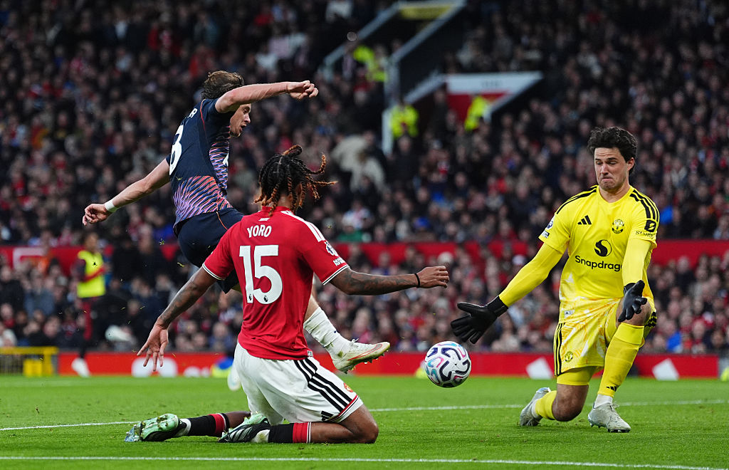 Tottenham Hotspur's Conor Gallagher has a shot on goal during the Premier League