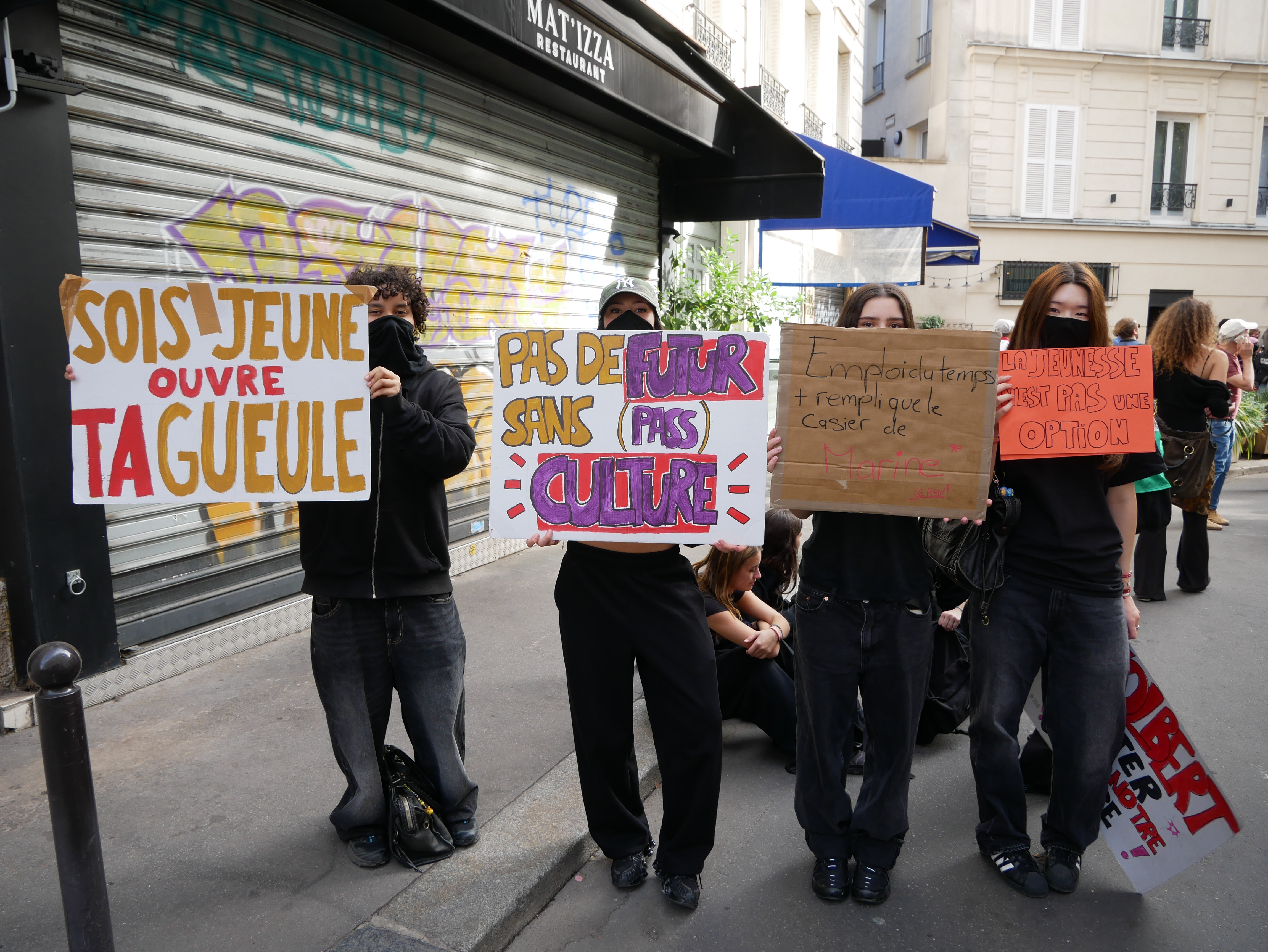 From left: Raphael and Rose, 17 and 16-year-old students at Lycee Colbert in Paris