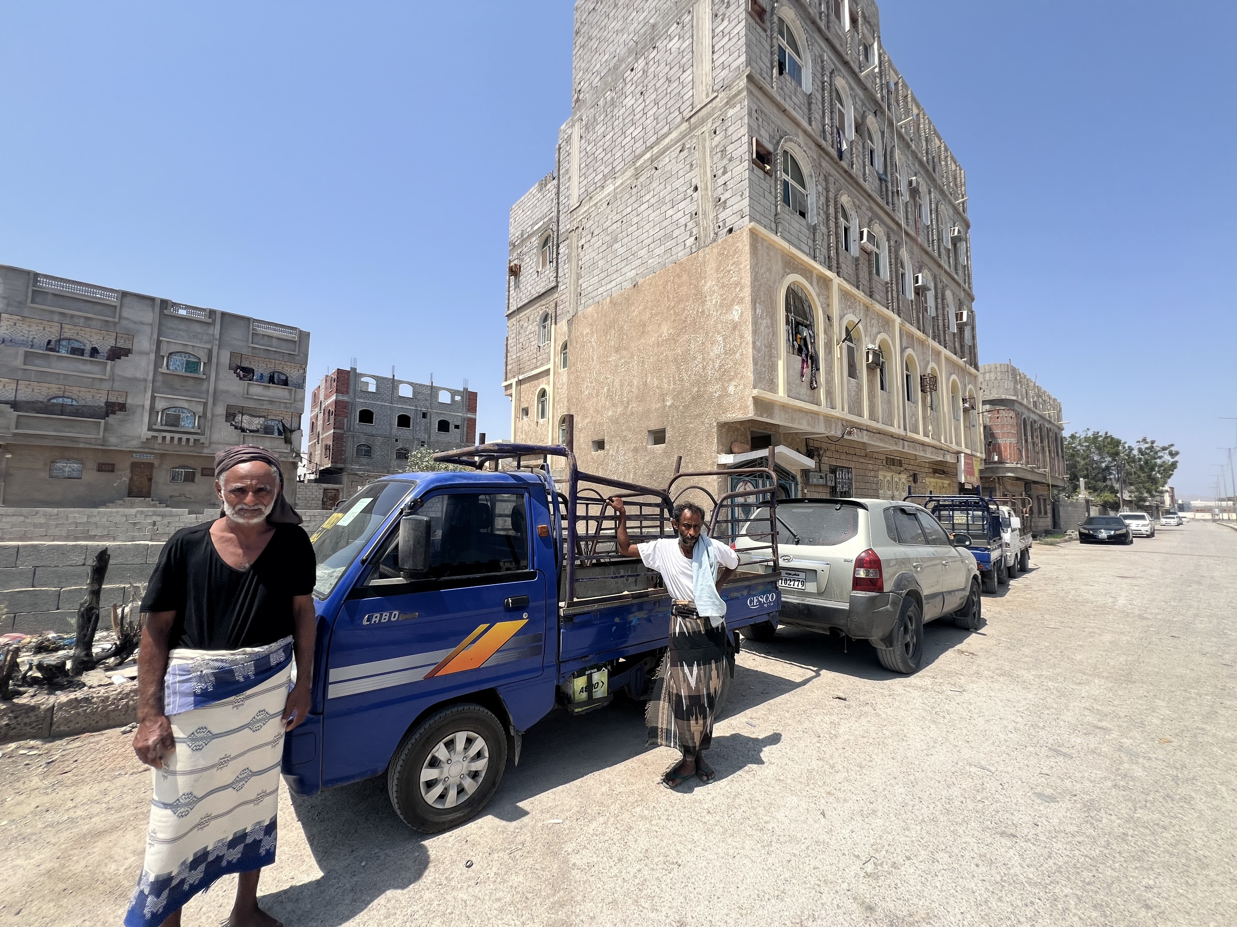 Saeed, left, and Mohammed go out every day in search of jobs in Mukalla, a city on the Gulf of Aden where they ended up after fleeing a Houthi offensive