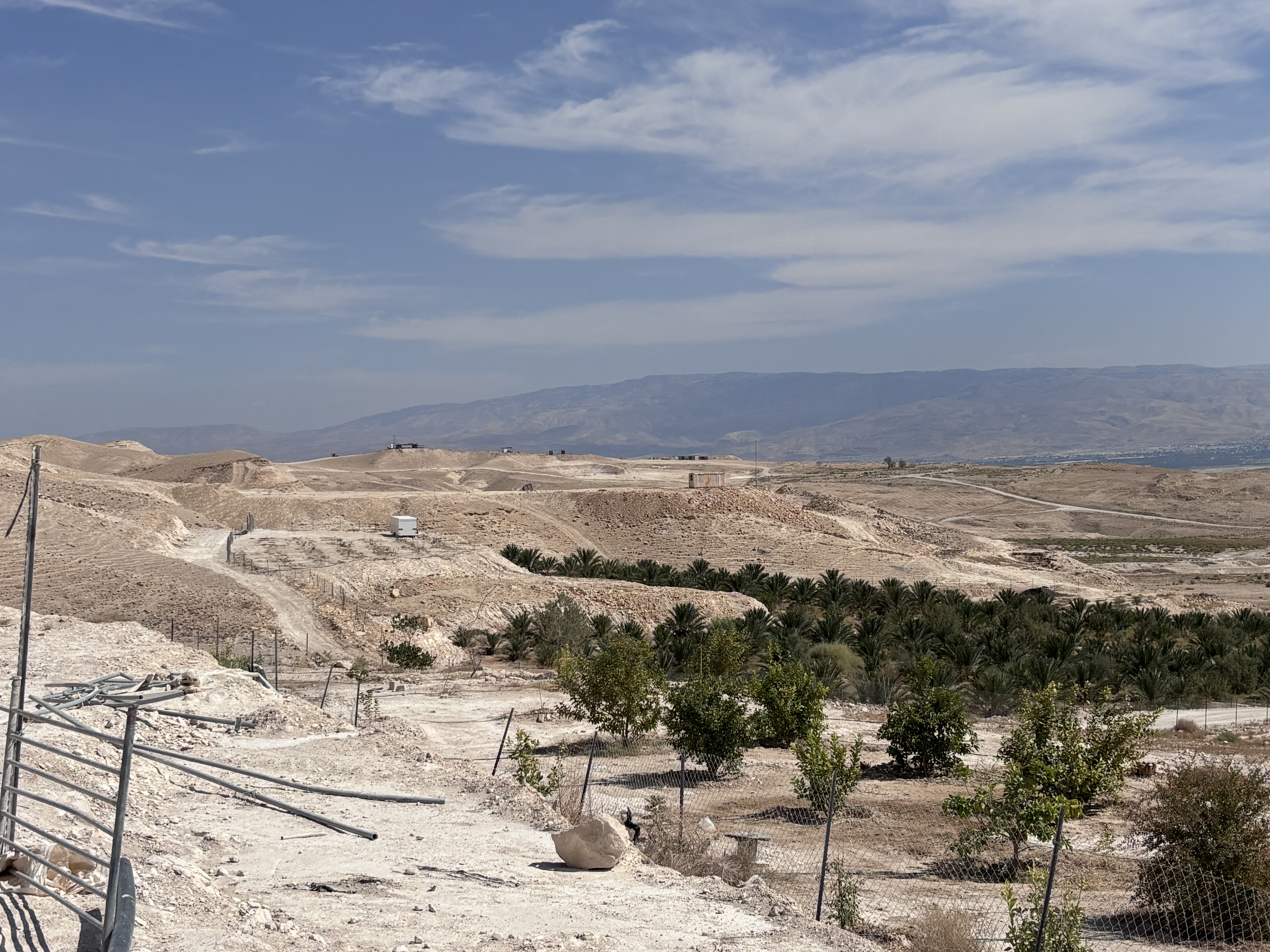 The view from Muhammad Ghawanmeh’s home in al-Awsaj, looking out towards an Israeli outpost on a hill in the background [Al Jazeera]