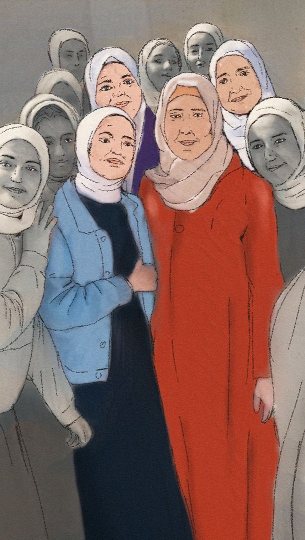 Fifteen schoolgirls gathered for a selfie with their maths teacher in June 2023. Three years later, only three returned to recreate the photograph. One of their classmates had been killed, four had left Gaza, and others were displaced or unable to join them