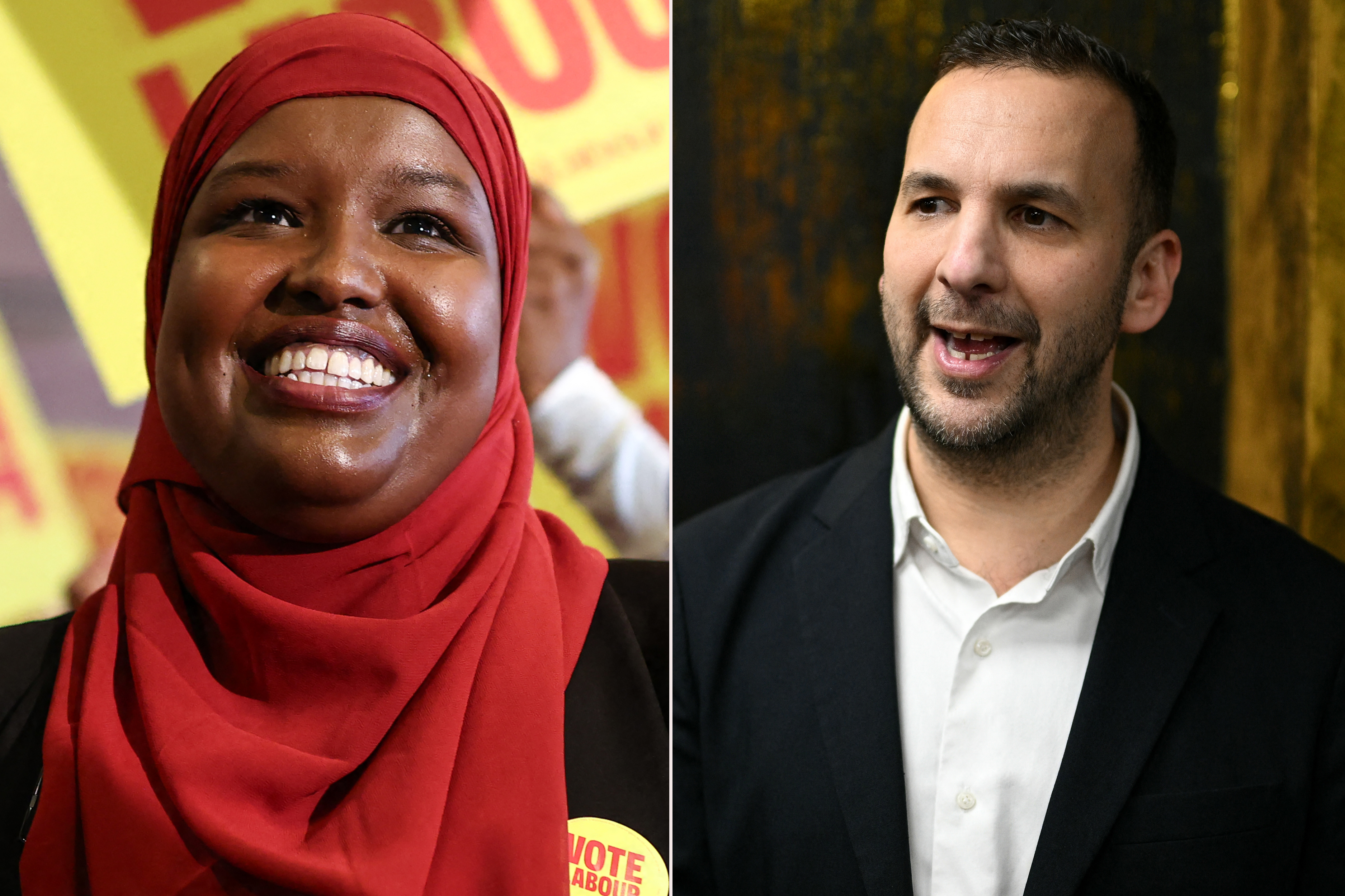 Labour Party candidate Sagal Abdi-Wali and Leader of Britain's Green Party, Zack Polanski